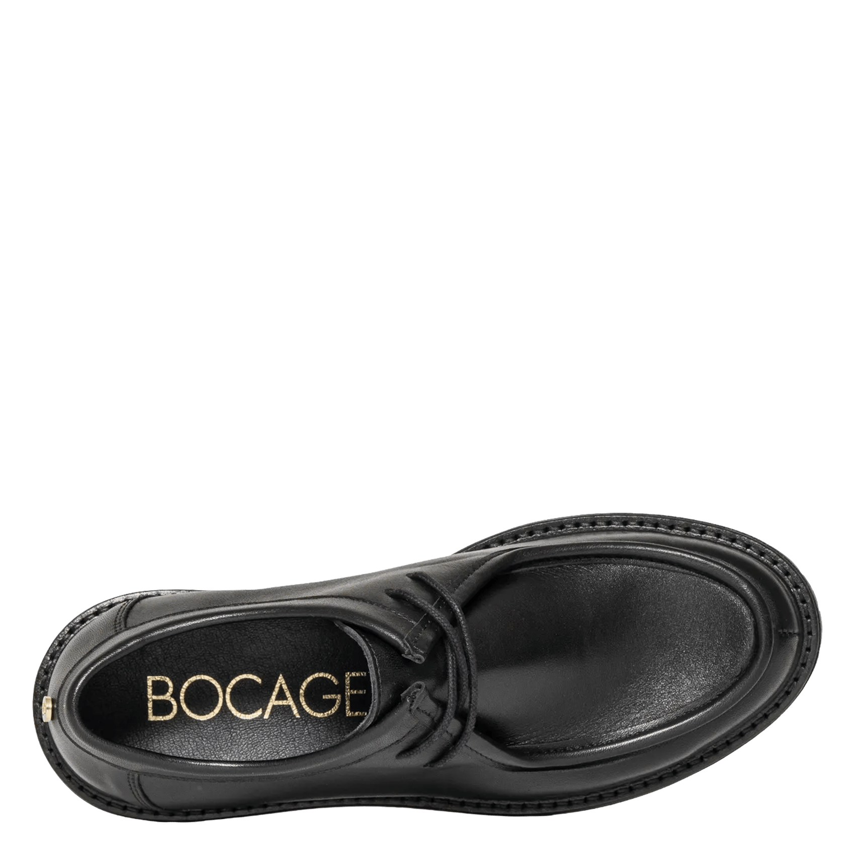 Lace-up leather Derby shoes BOCAGE Black