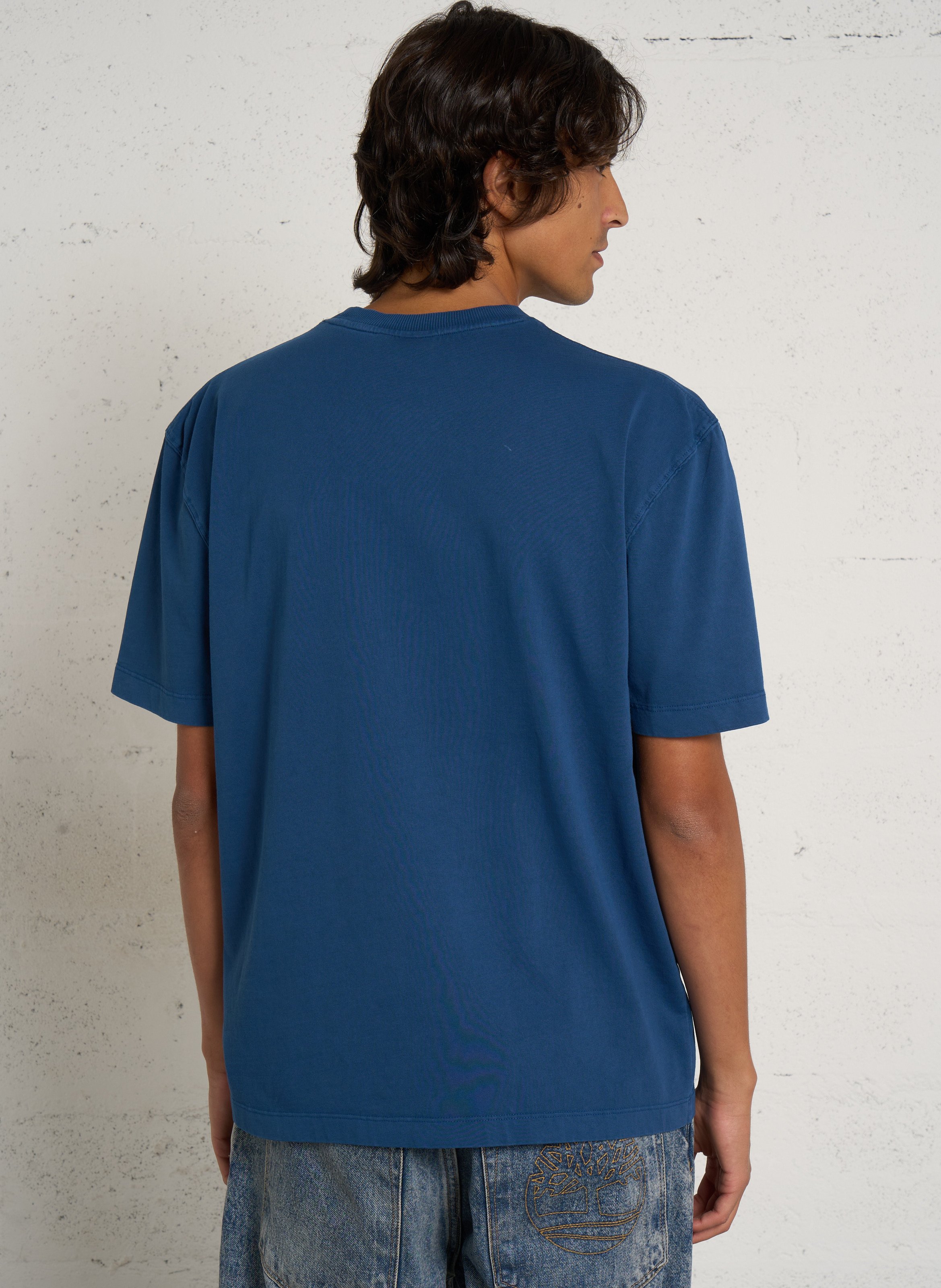 Gerade geschnittenes Baumwoll-T-Shirt PEPE JEANS Blau