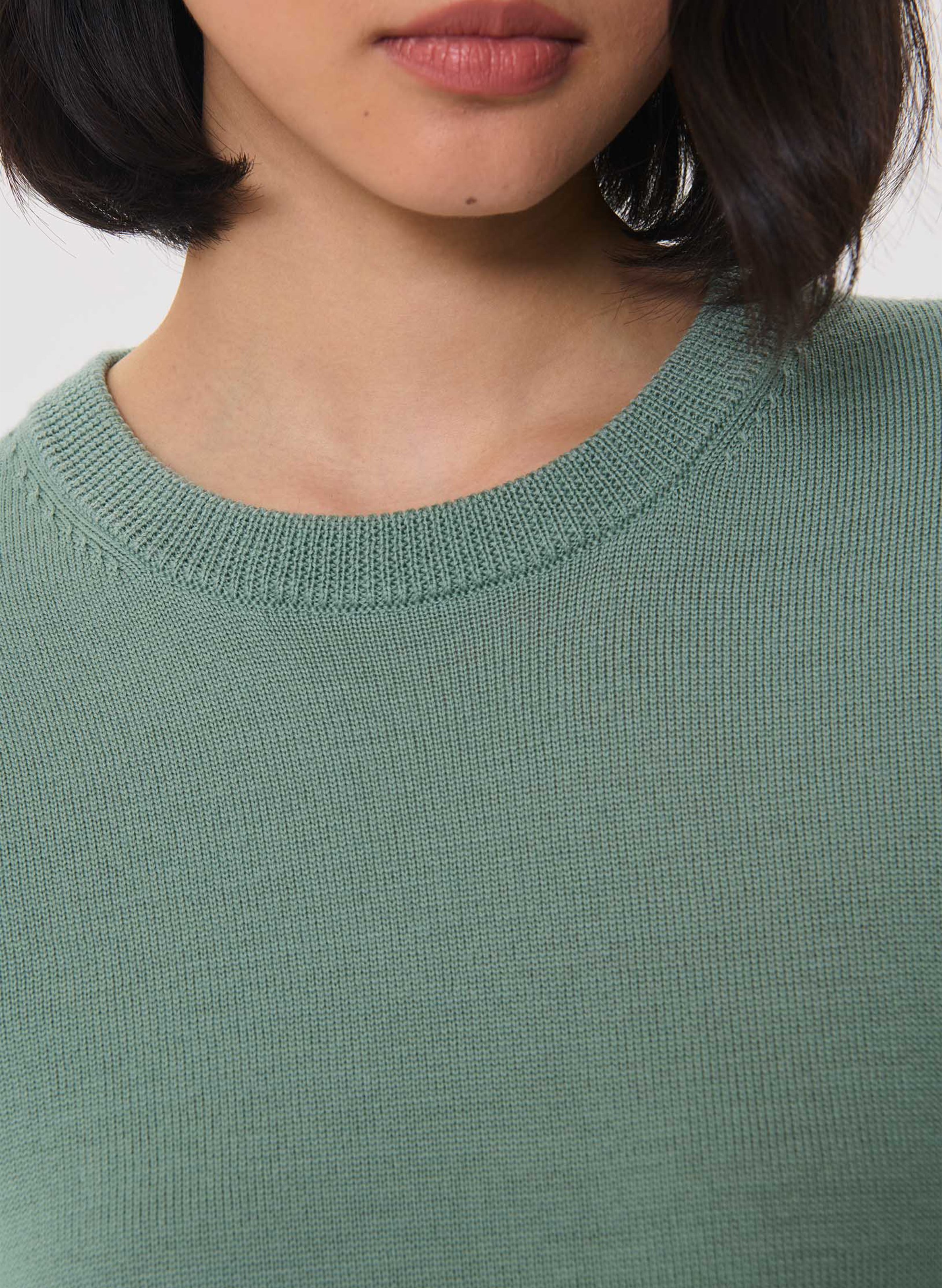 Pull droit col rond TARA JARMON Vert