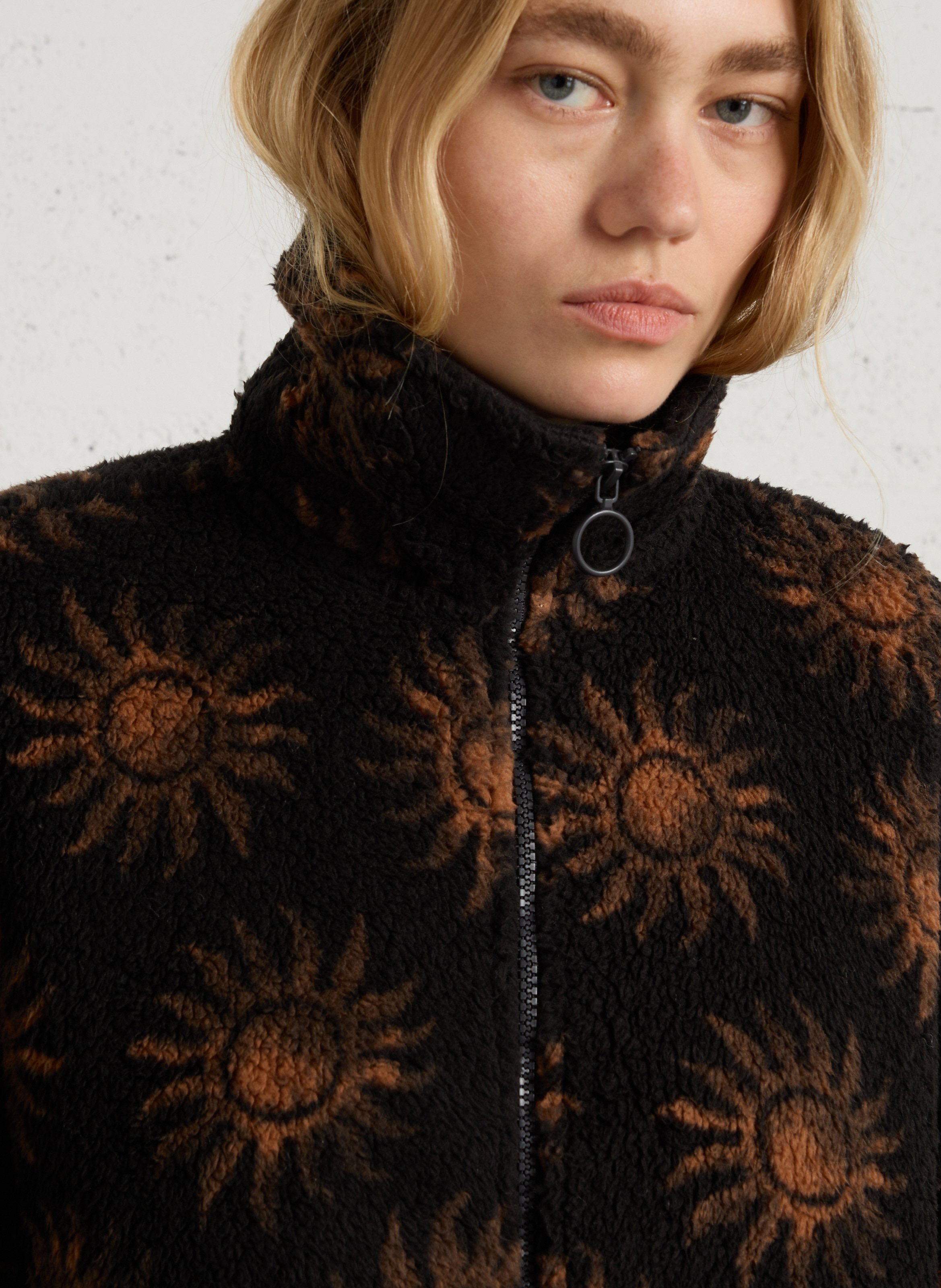 Polaire zippée col montant à motif BILLABONG Noir