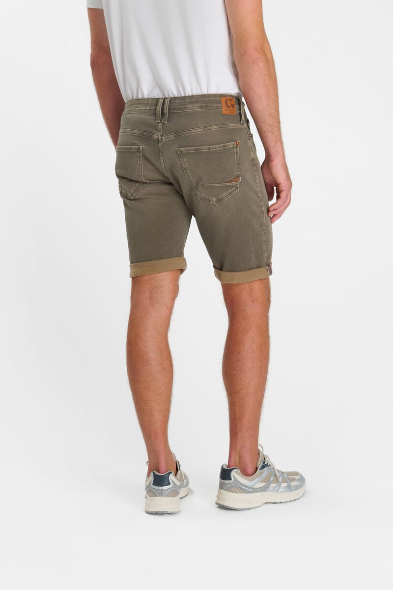 Zip-Up Denim Bermuda Shorts LE TEMPS DES CERISES Grey