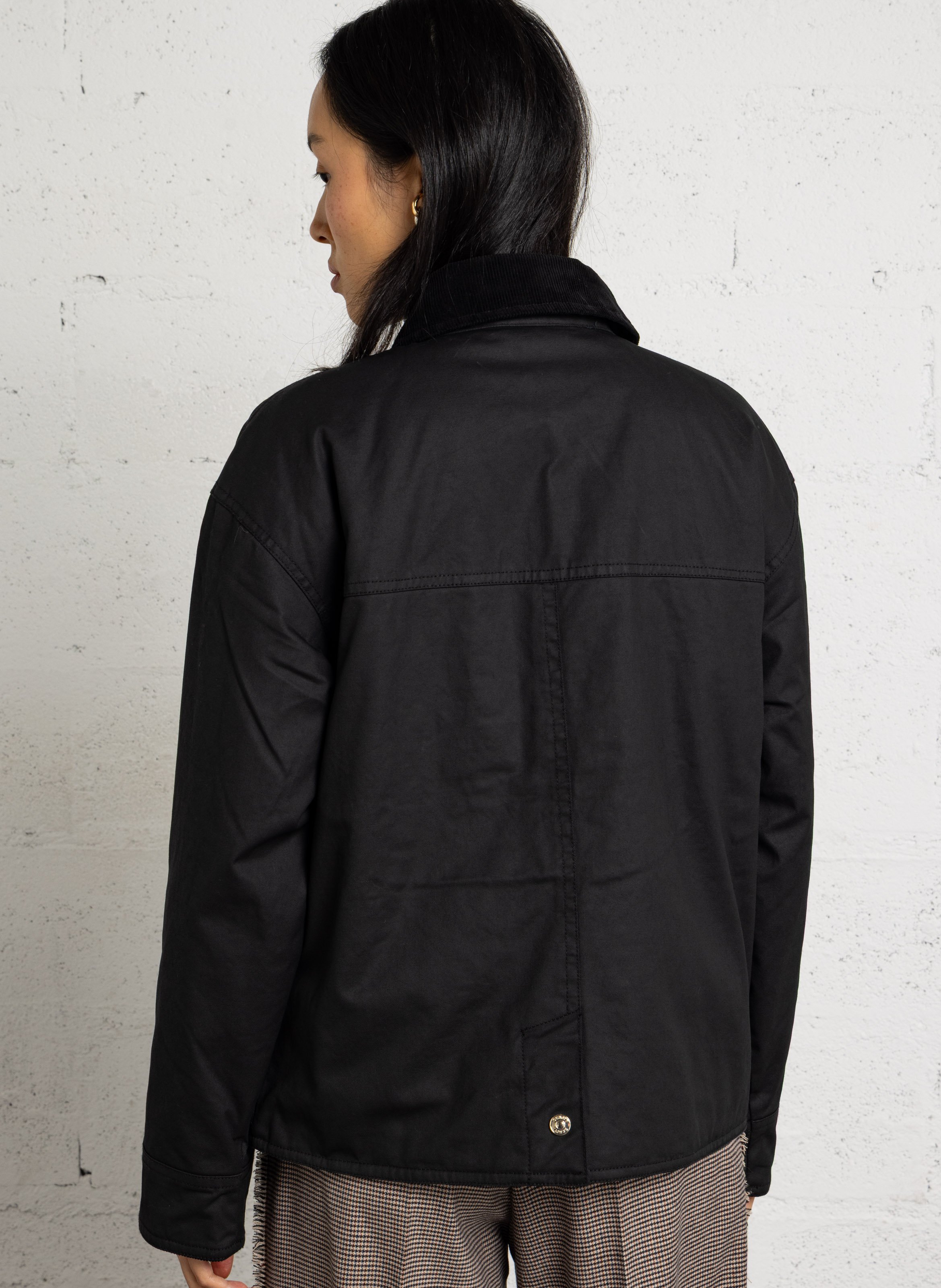 Baumwollblouson mit klassischem Kragen SCHOTT Schwarz