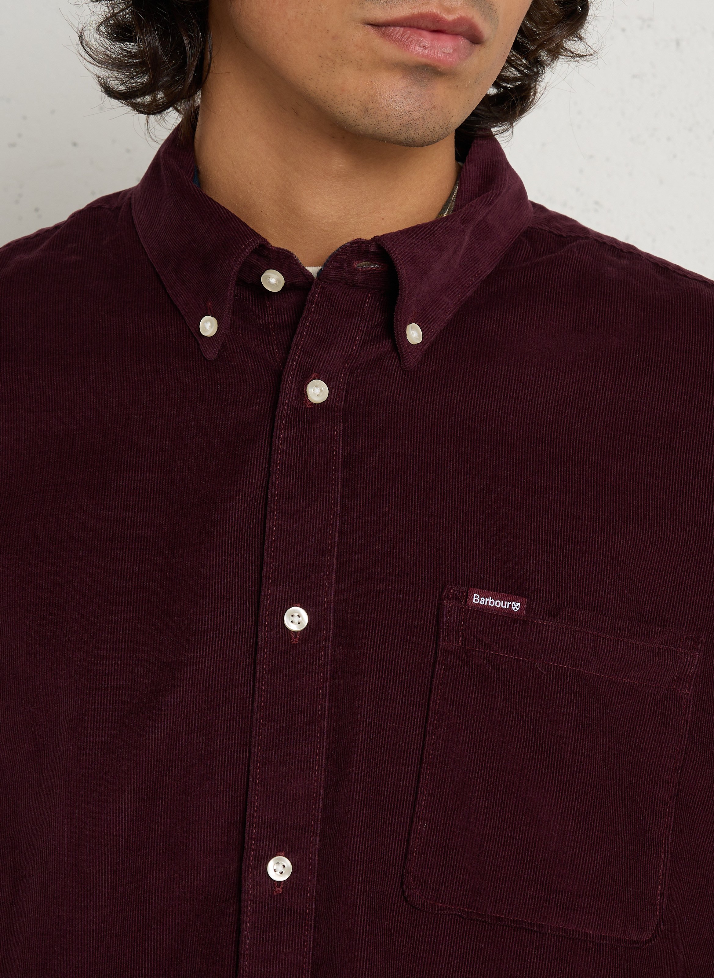 Baumwollhemd mit Button-down-Kragen BARBOUR Rot