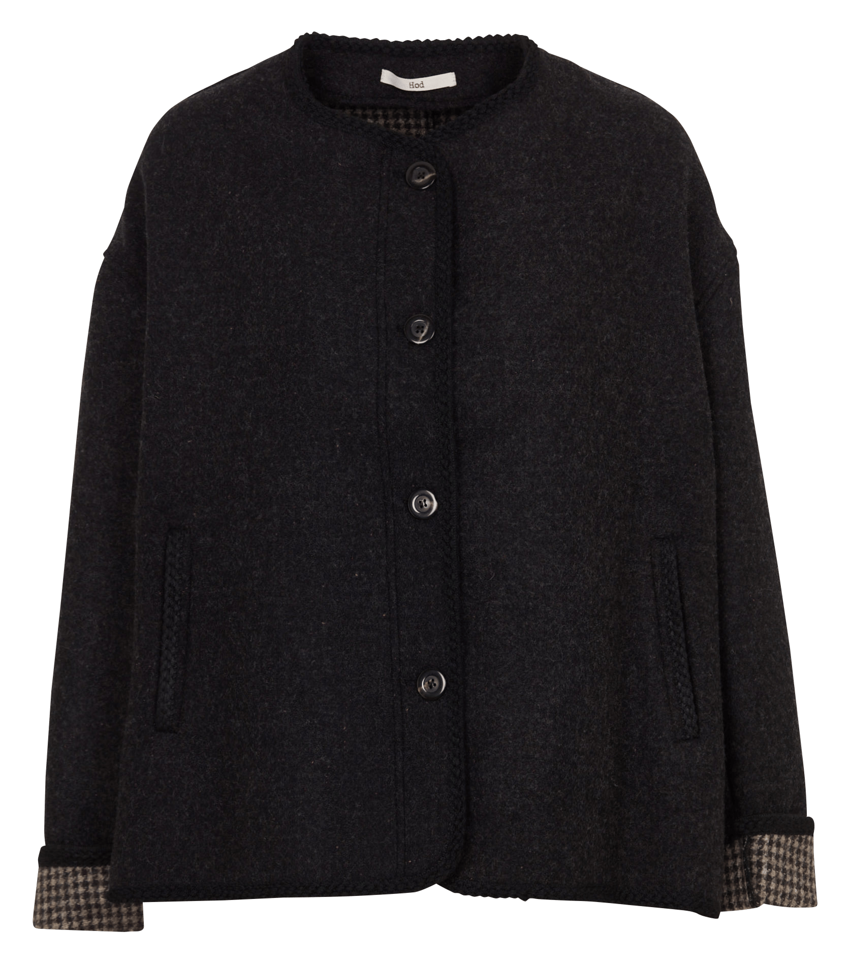 Weite Jacke aus Woll-Mix HOD PARIS Schwarz