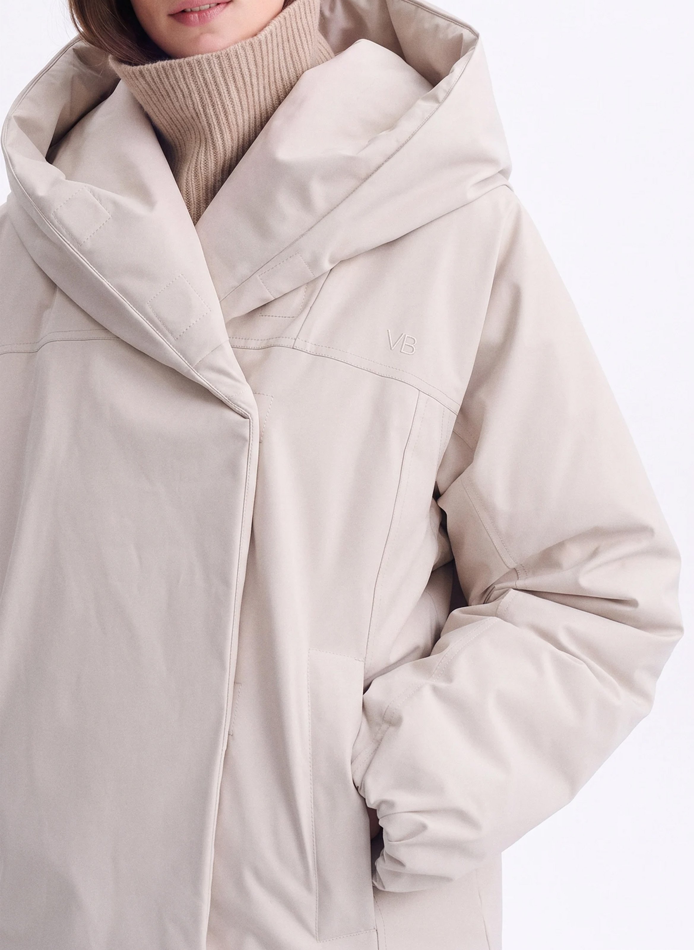Gerade geschnittene Steppjacke mit Kapuze | Grau VANESSA BRUNO Damen