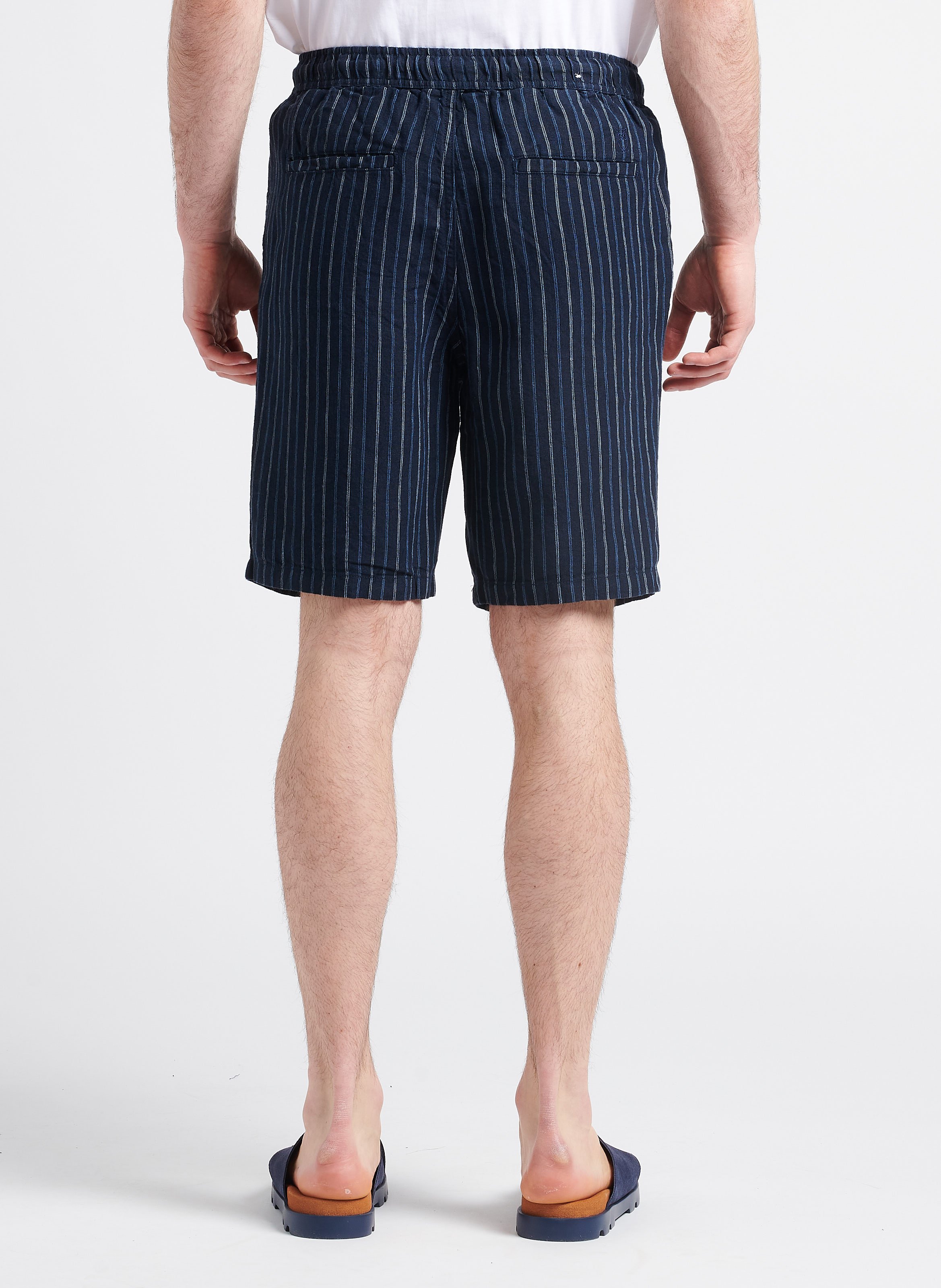 Short regular-fit en lin KNOWLEDGE COTTON APPAREL Bleu