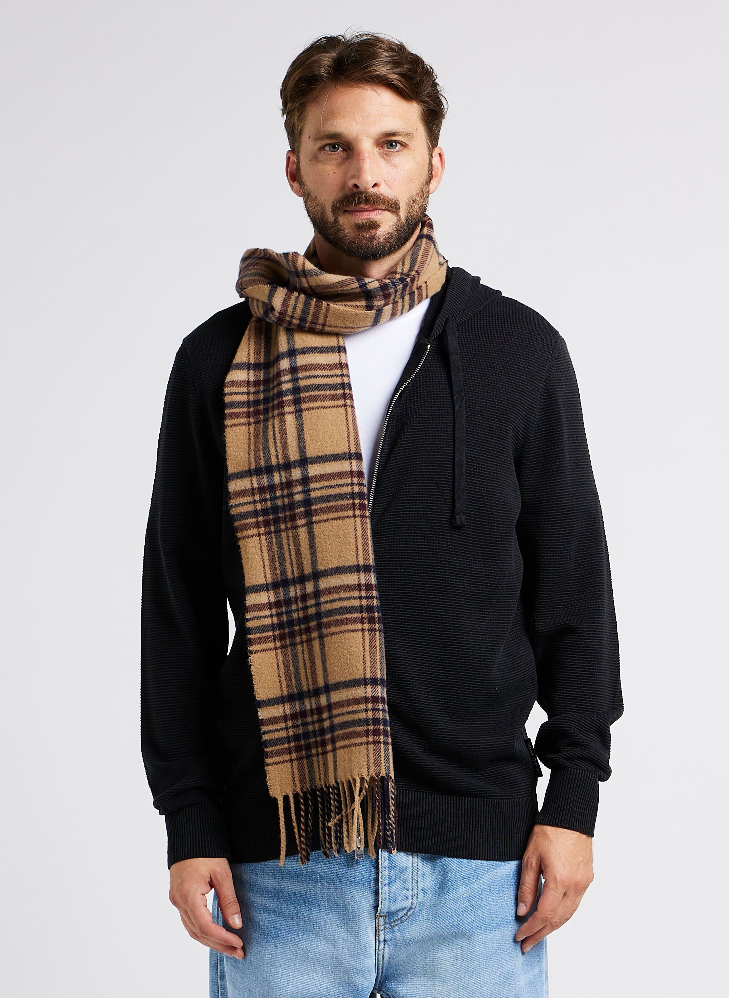 Beige check best sale scarf