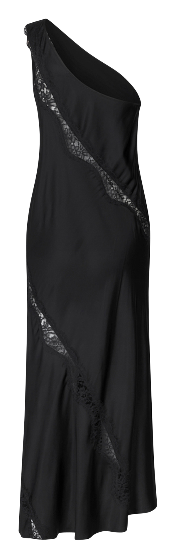 Fitted Asymmetrical Lace Dress SAMSOE SAMSOE Black