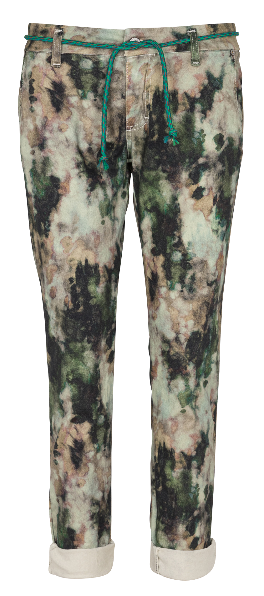 Printed cotton blend chino pants PLEASE Multicolored