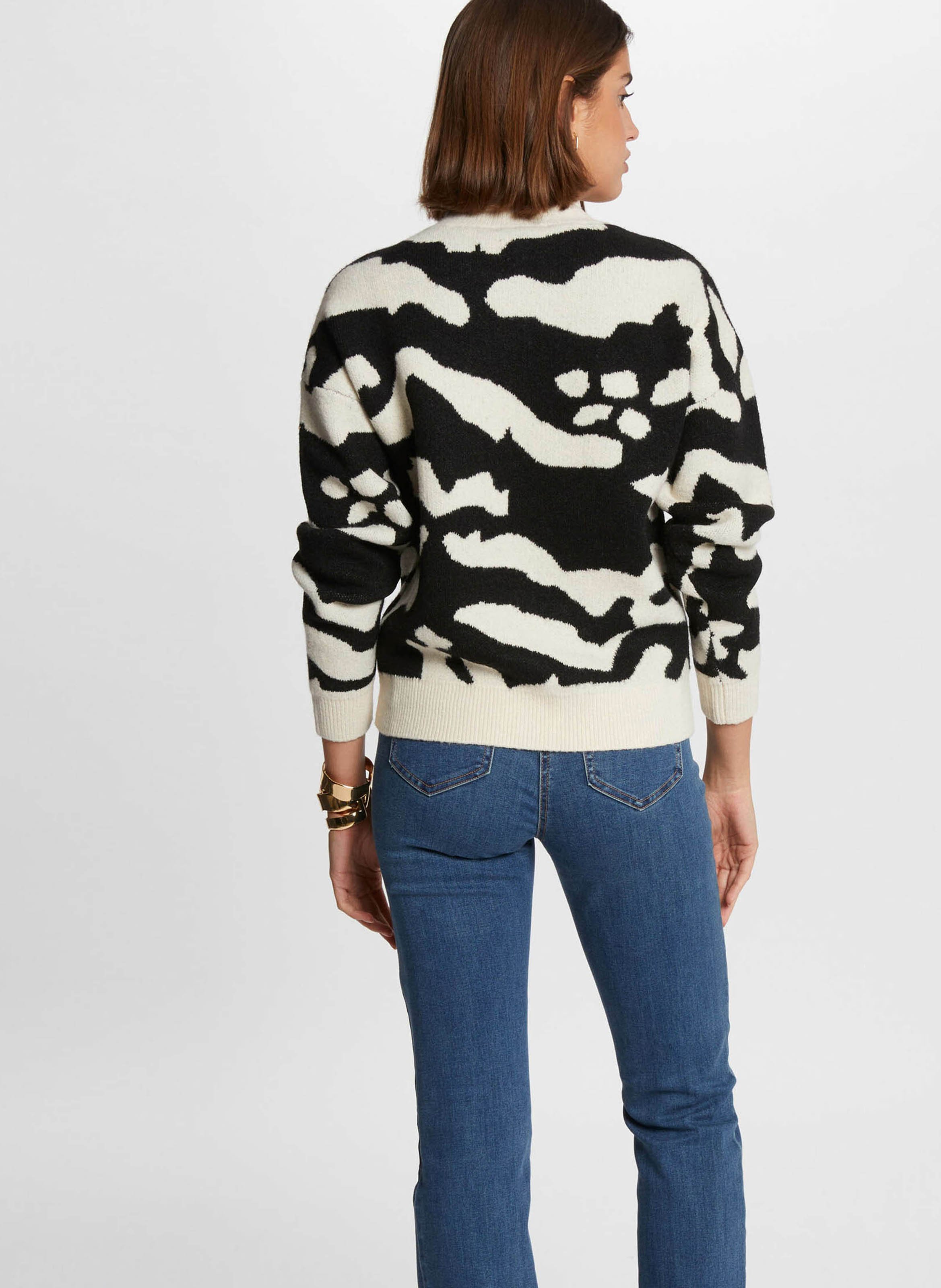 Gestreepte trui MORGAN Beige