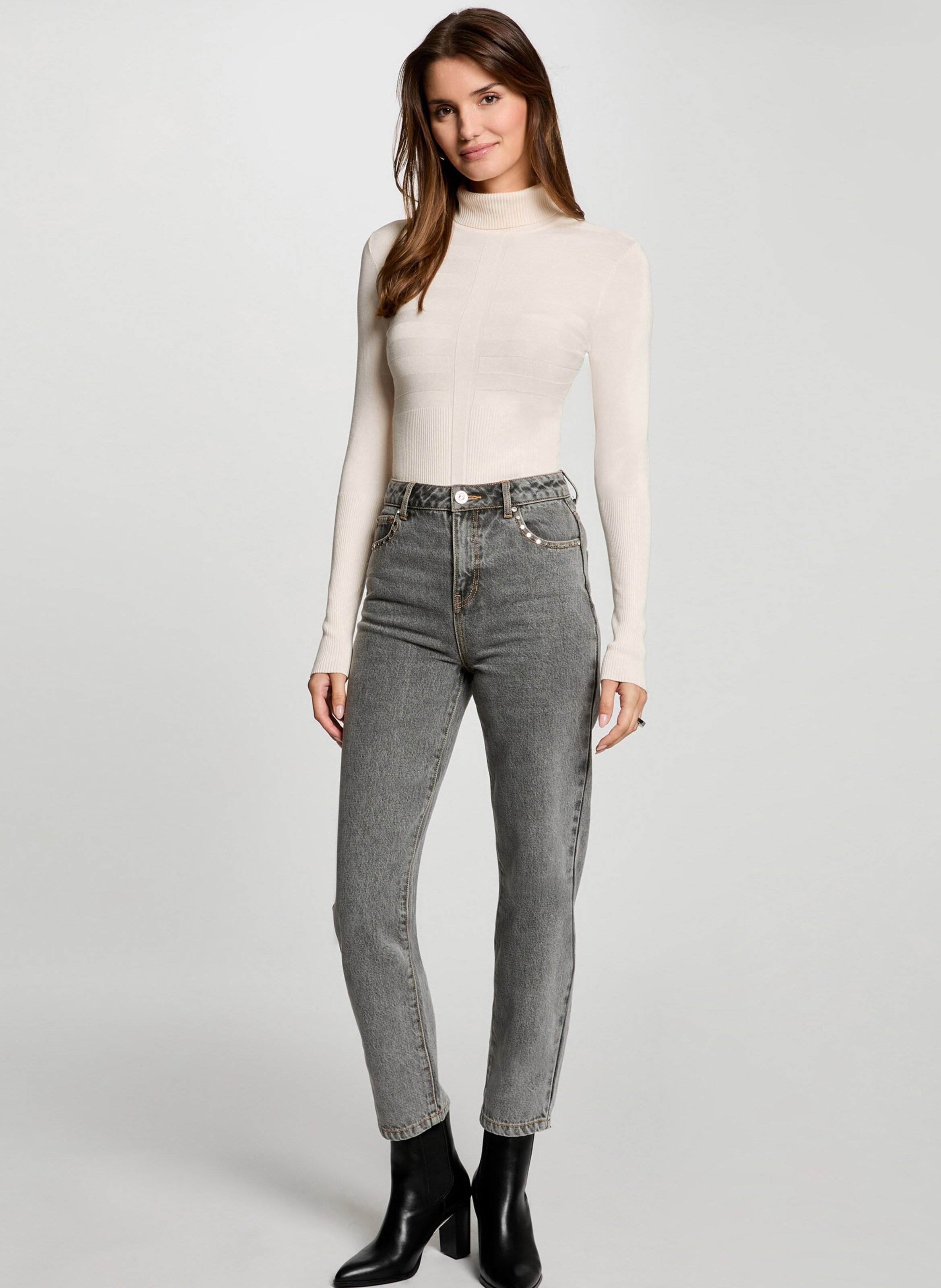 Turtleneck sweater MORGAN Beige