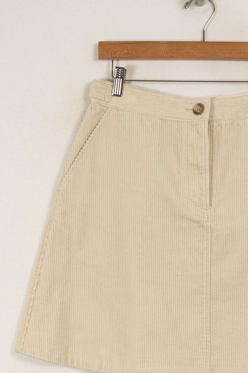 Ribbed white skirt COMPTOIR DES COTONNIERS - Seconde main White