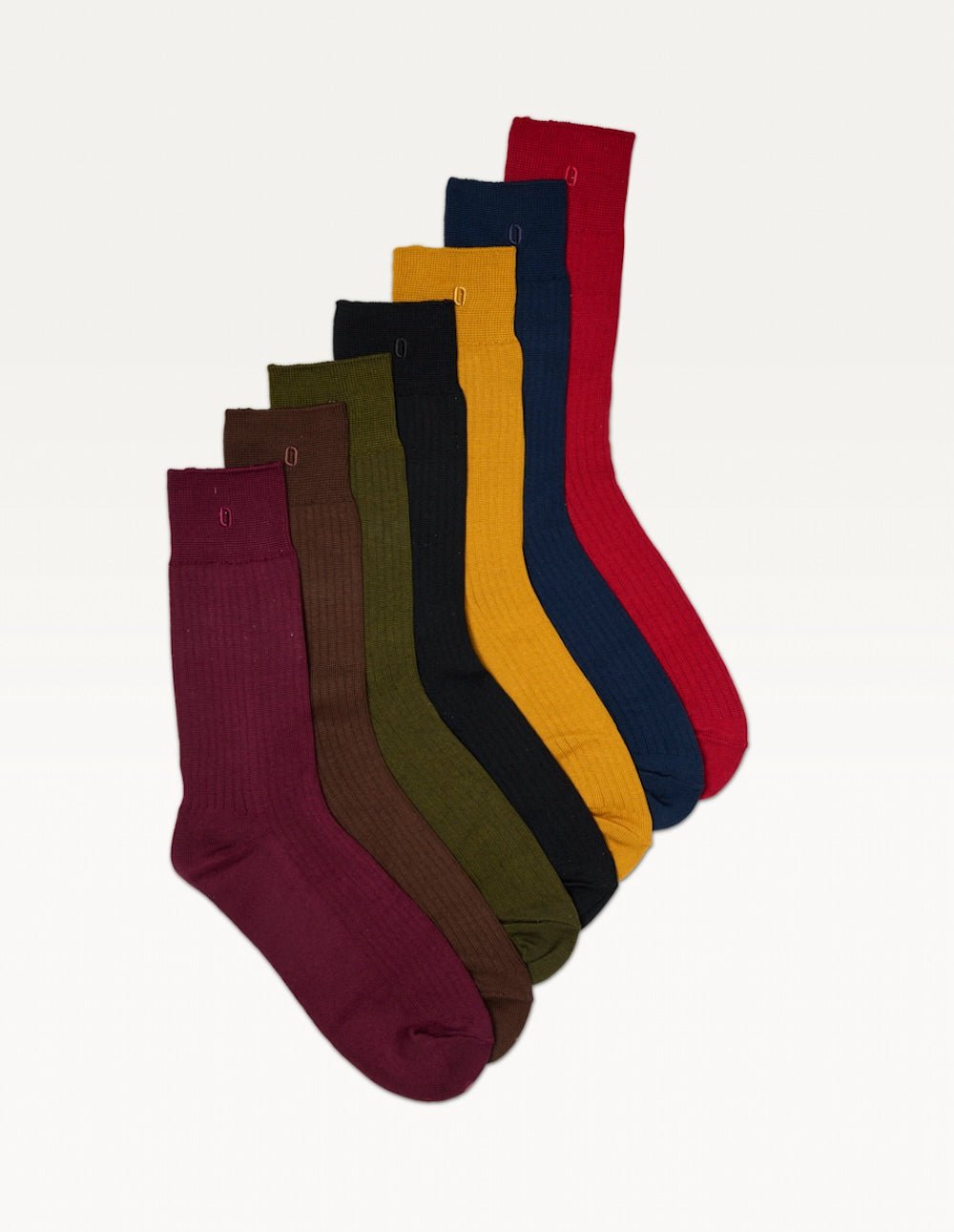Set of 7 socks ODAJE EX. M.MOUSTACHE Red