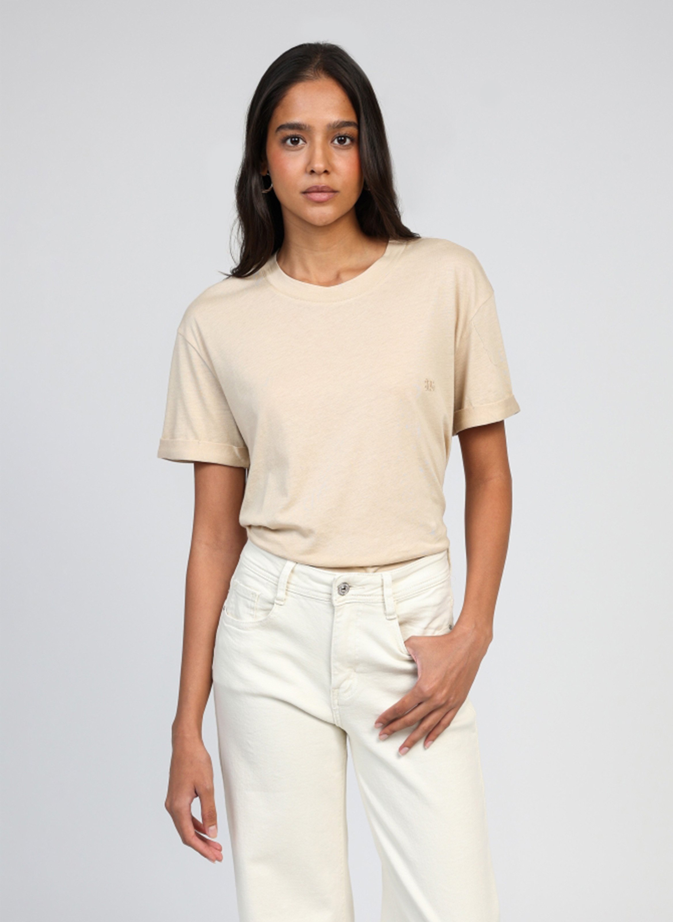 Oversized cotton blend t-shirt AN'GE