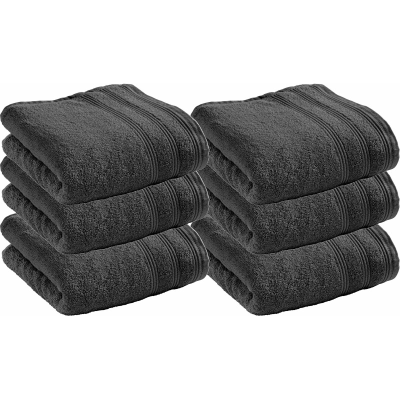 100% combed cotton hand towel COTON PUR Grey