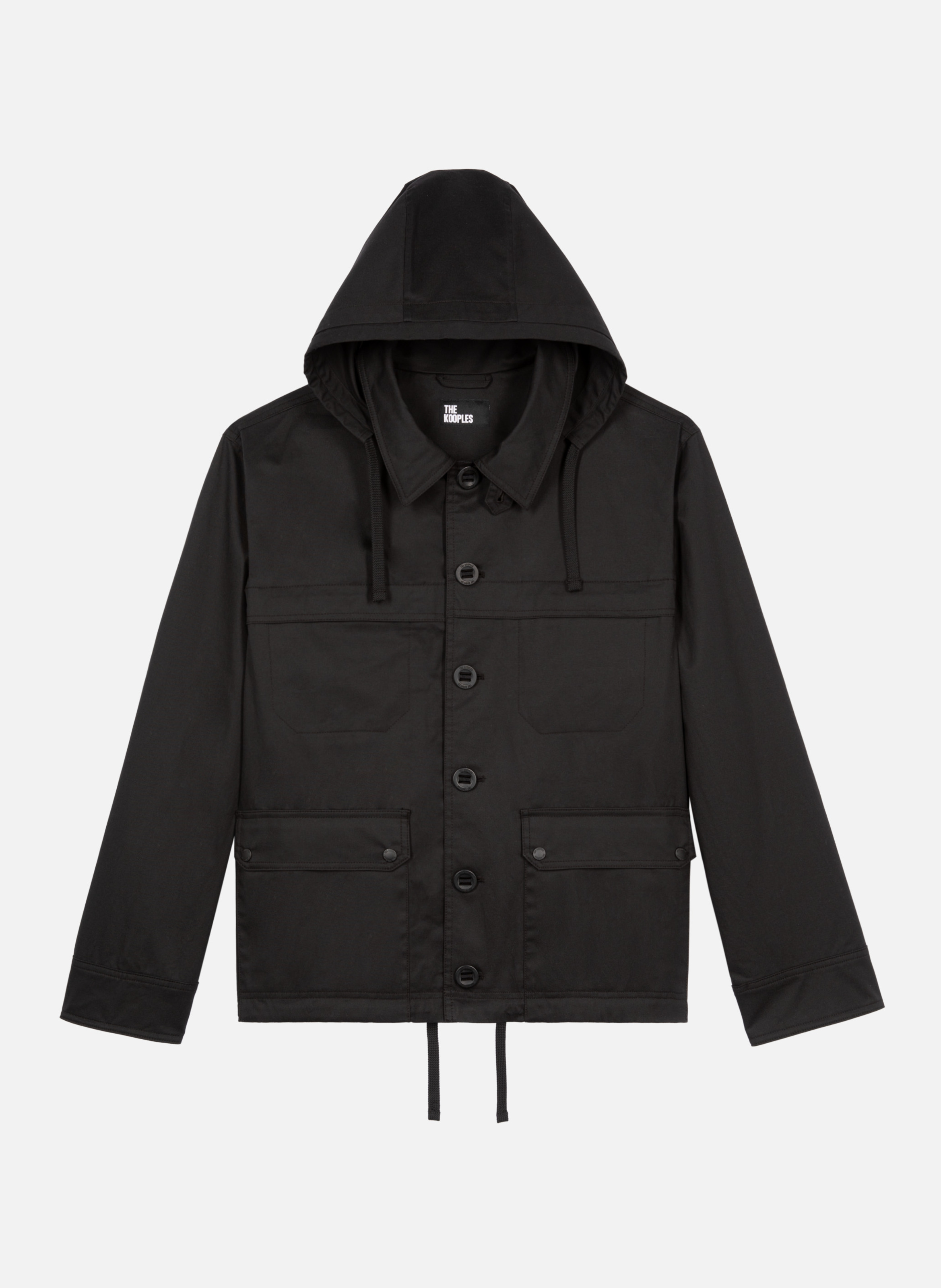 Cropped hooded parka THE KOOPLES Black