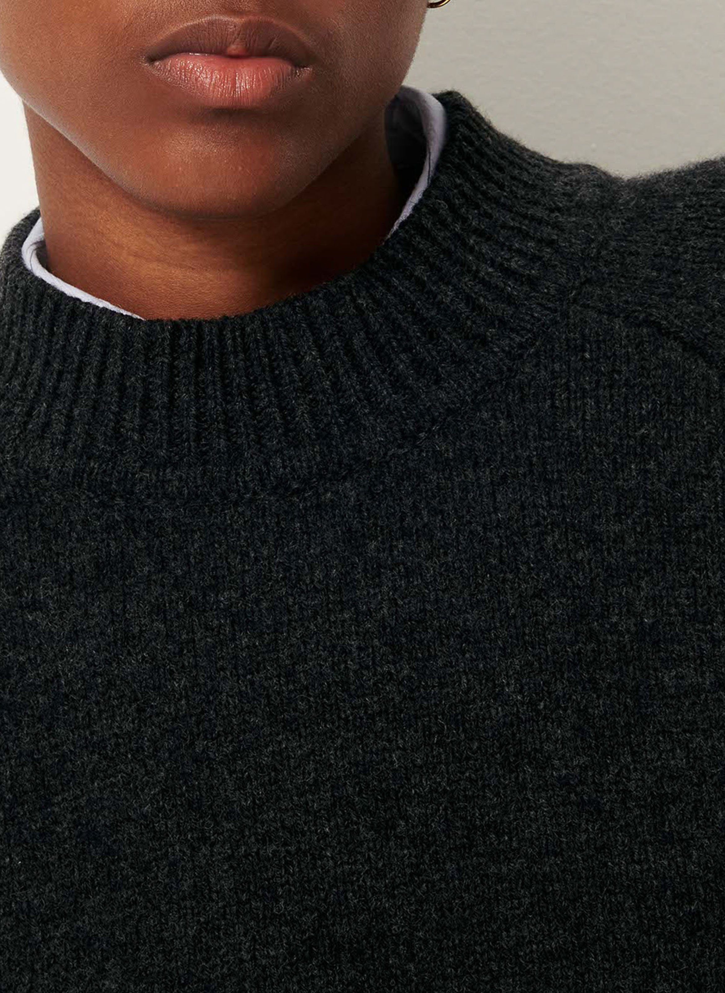 Straight wool-blend sweater Grey