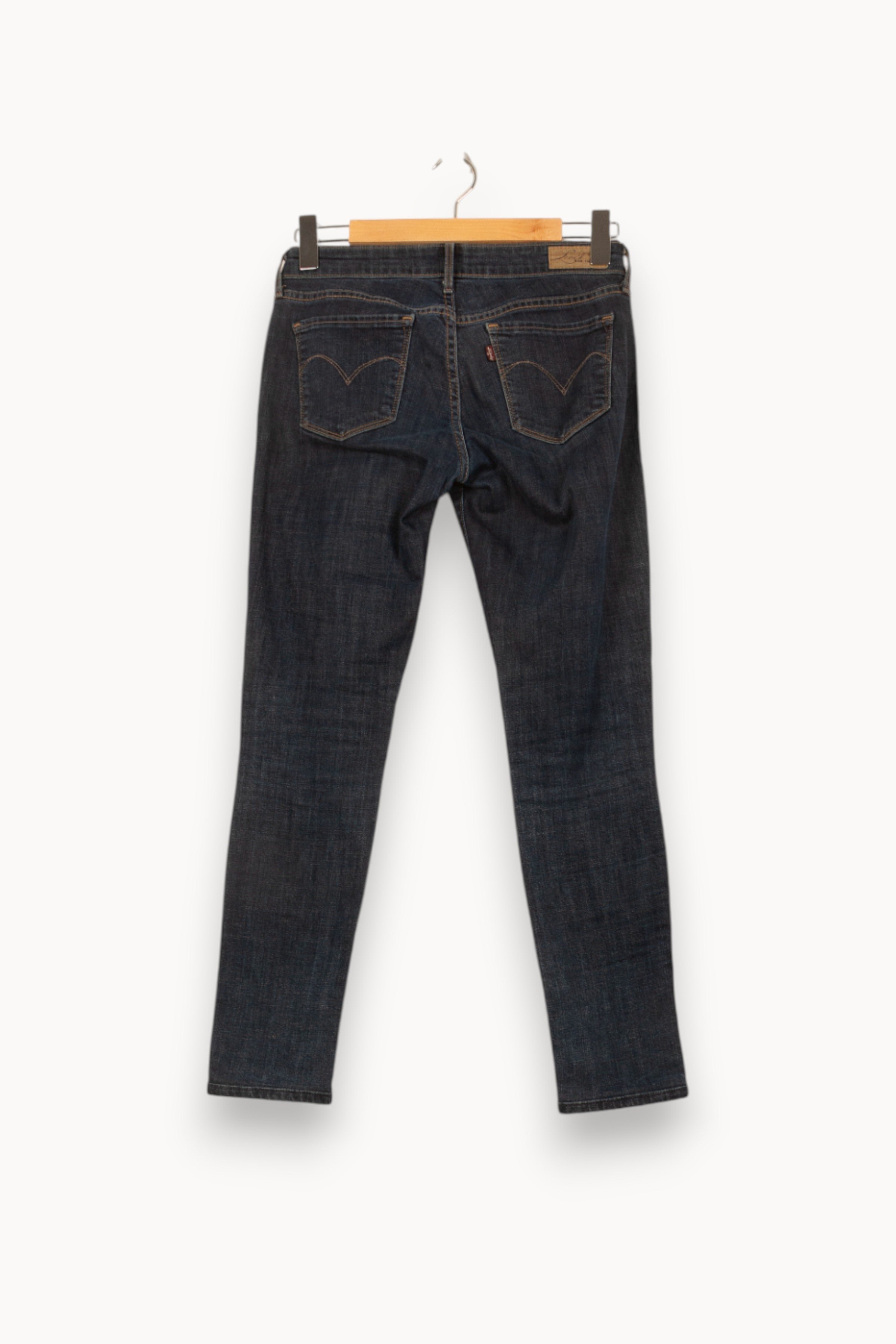 Cropped slim jeans with studs LEVI'S - Seconde main Blue