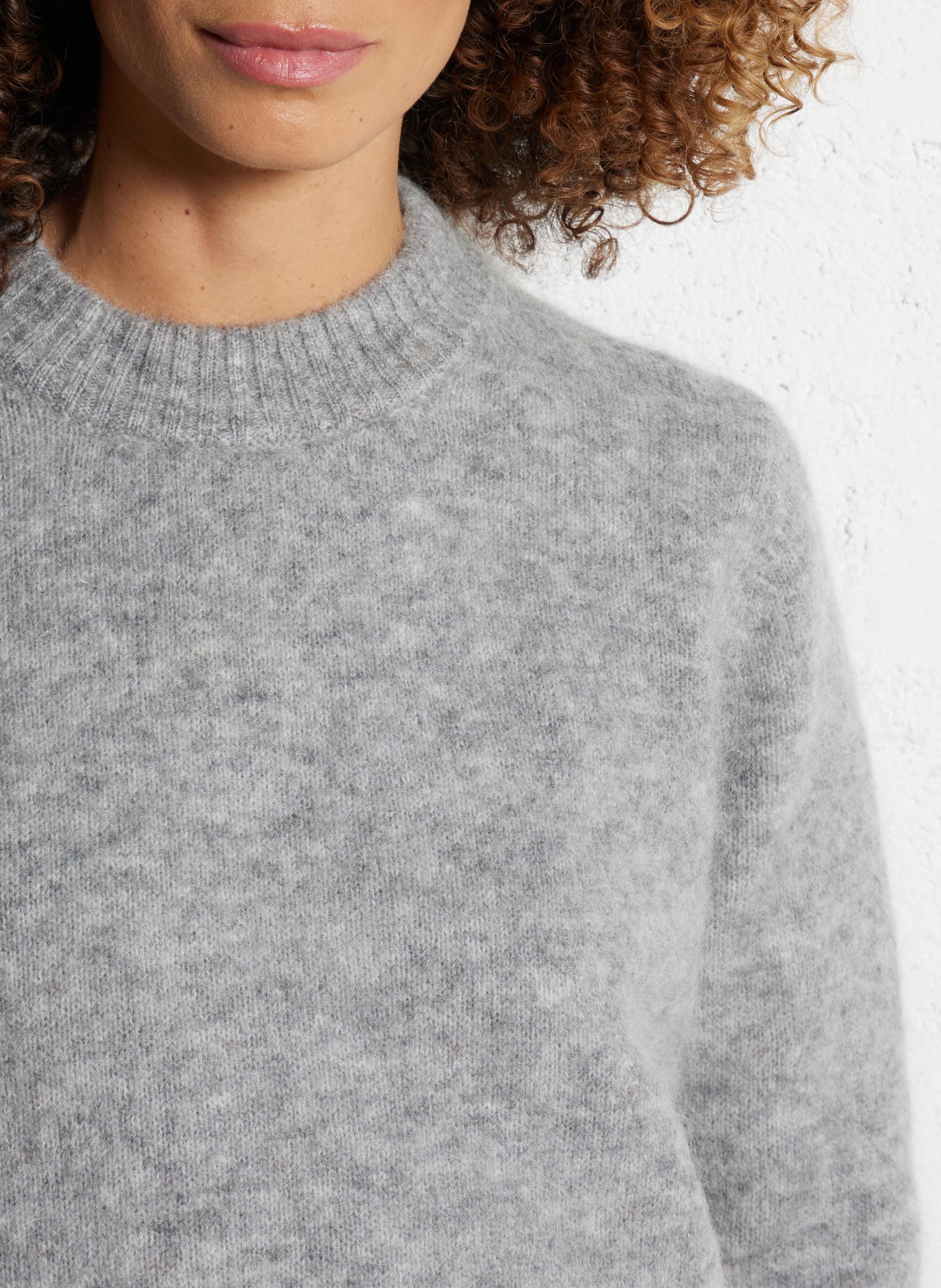 Oversized trui | wolblend BELLEROSE Grijs