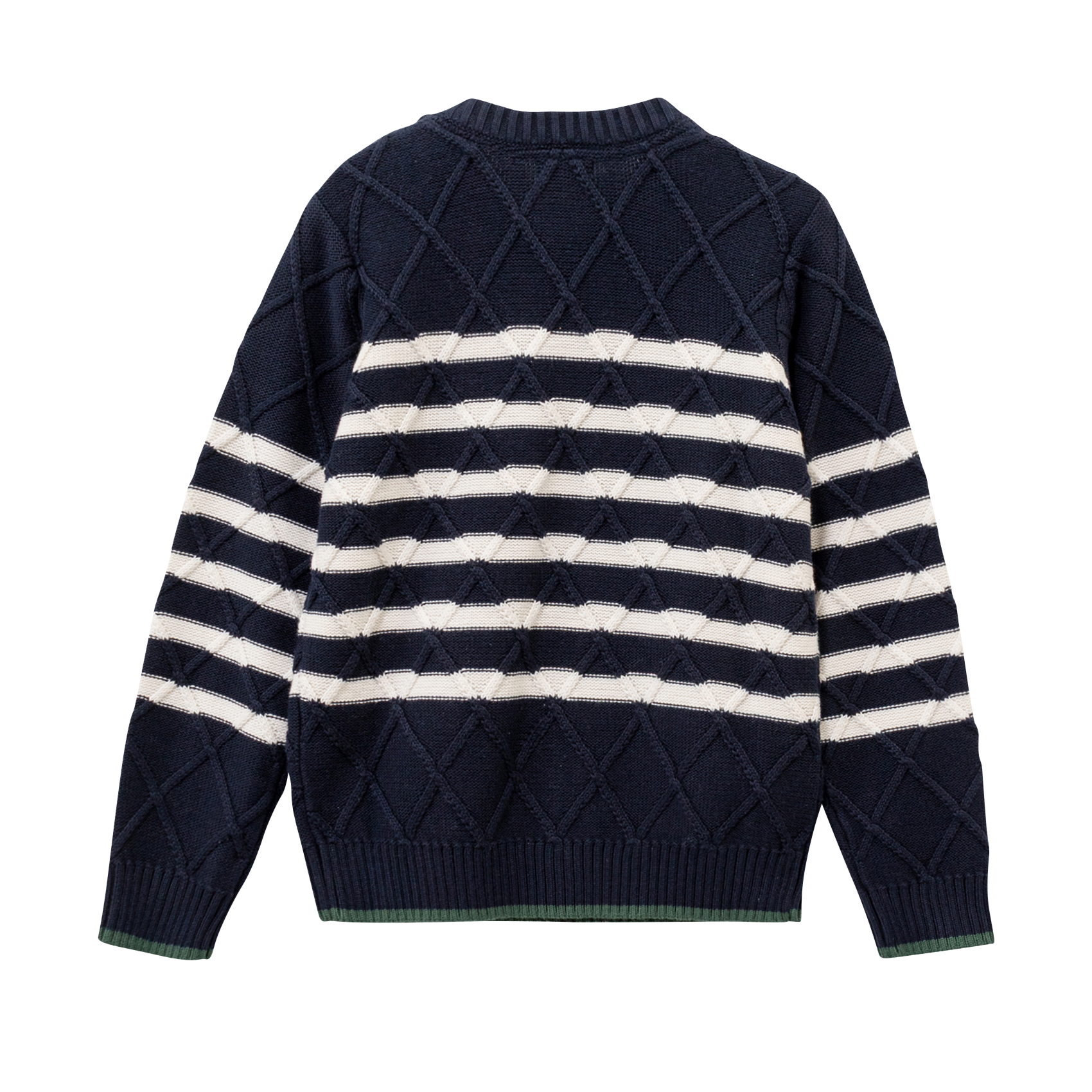 Gerader Rundhals-Pullover aus Baumwolle IKKS JUNIOR Blau