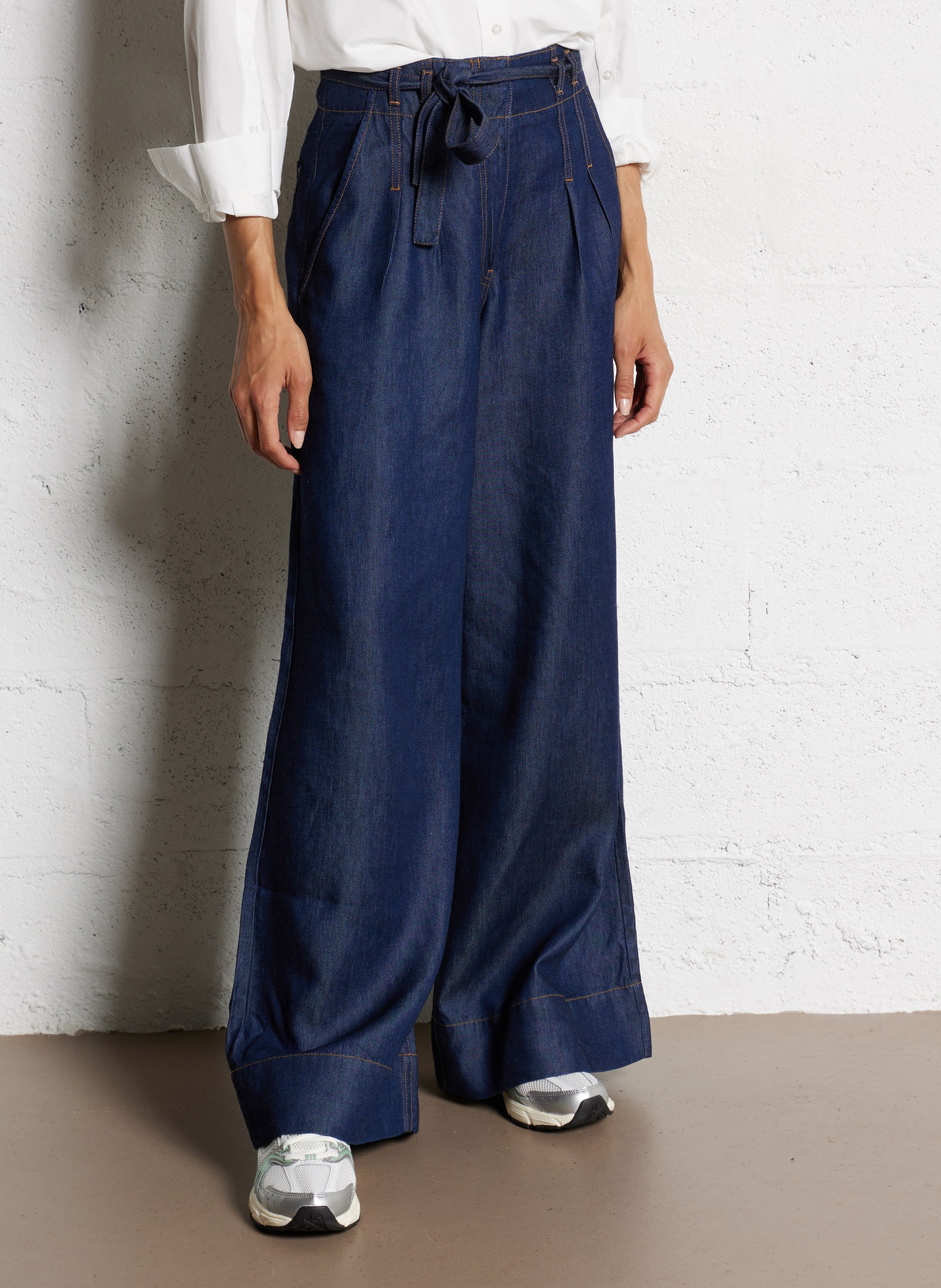 Farbige Straight Cut Jeans mit 5 Taschen IKKS Blau