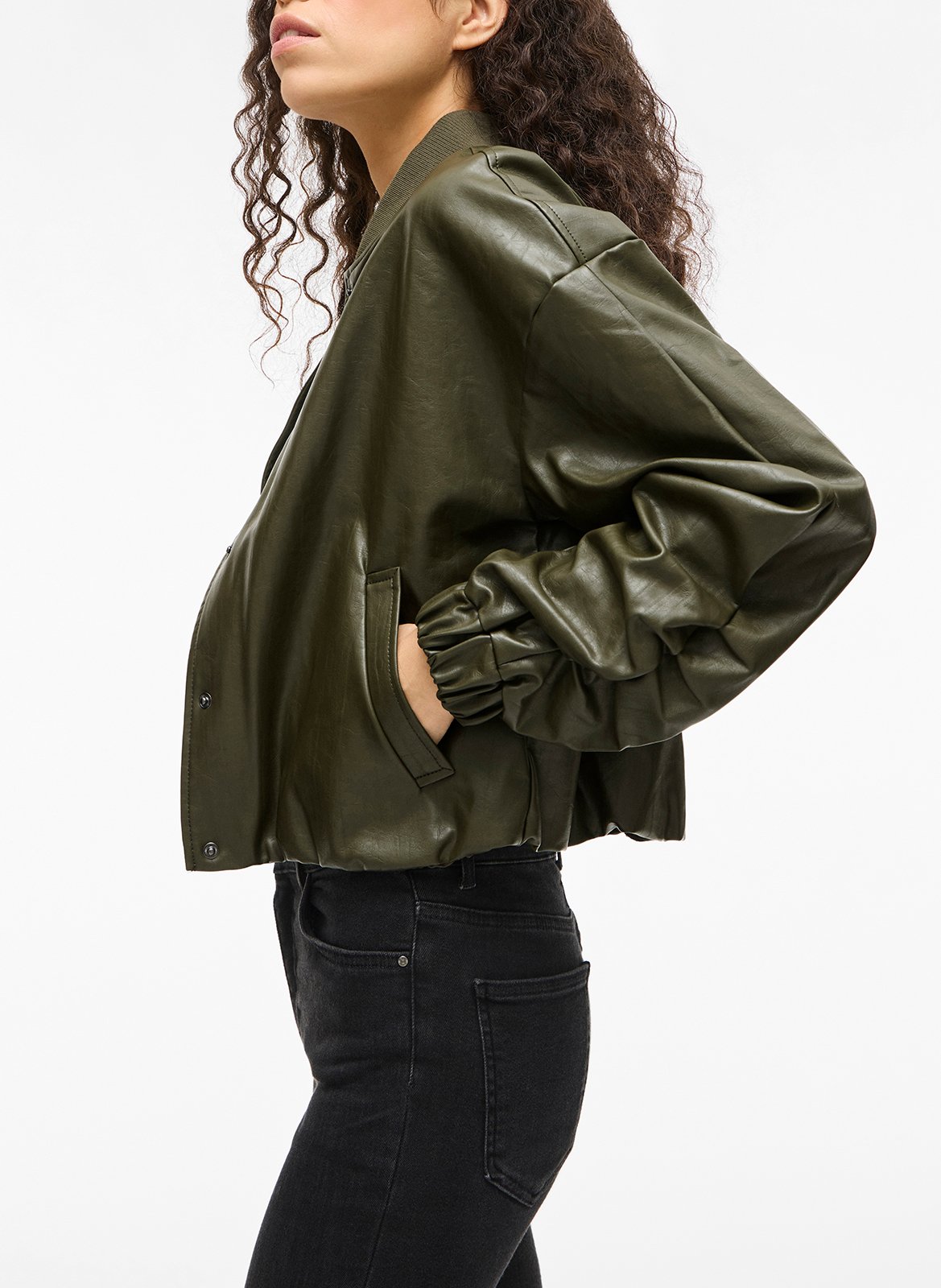 Blouson col teddy  VILA Vert