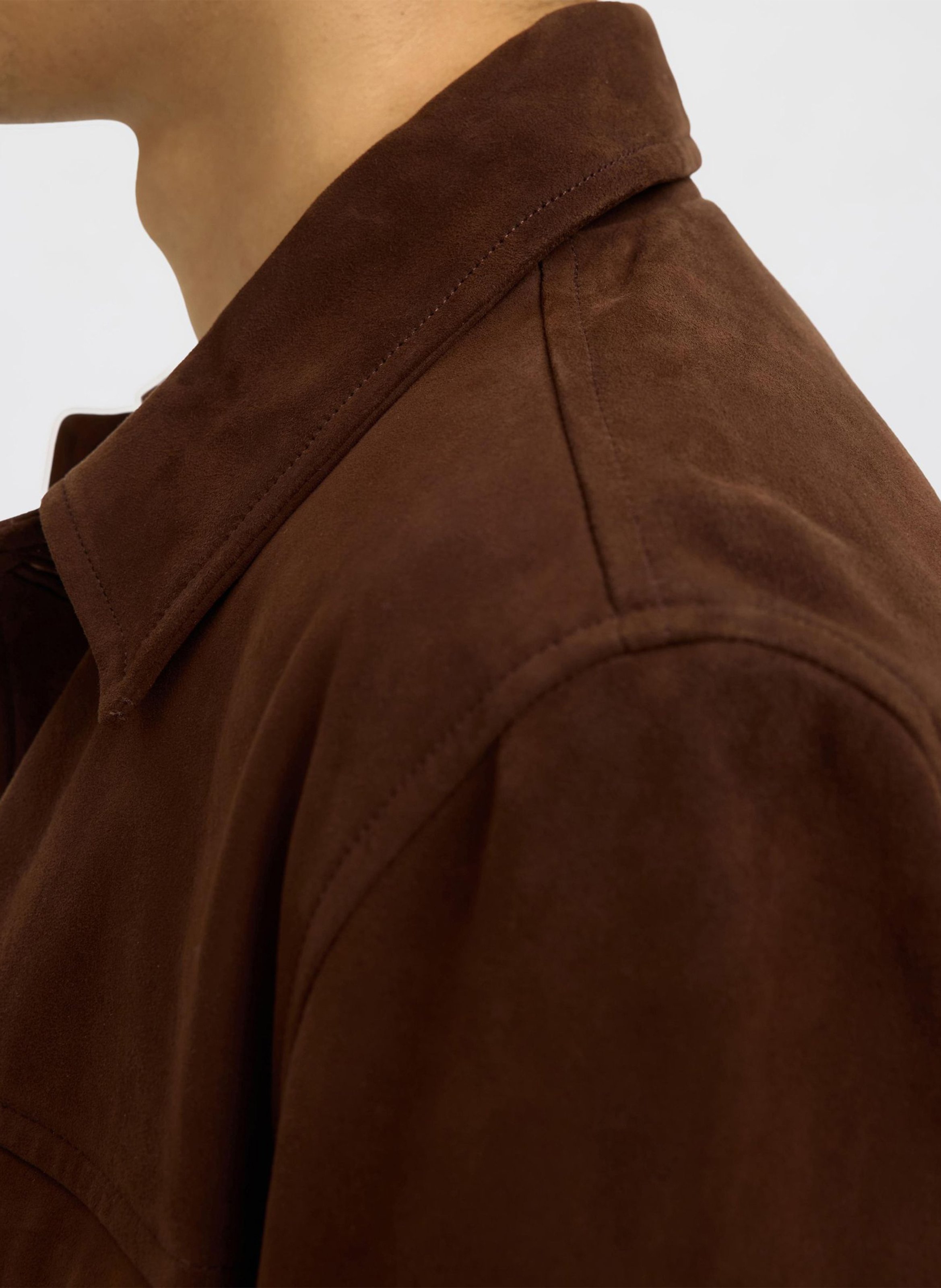 Lederjacke, gerader Schnitt SELECTED Braun