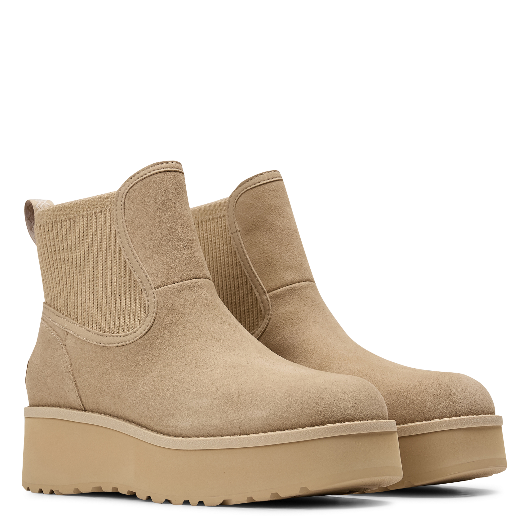 Bottines Chelsea en cuir mélangé UGG Marron