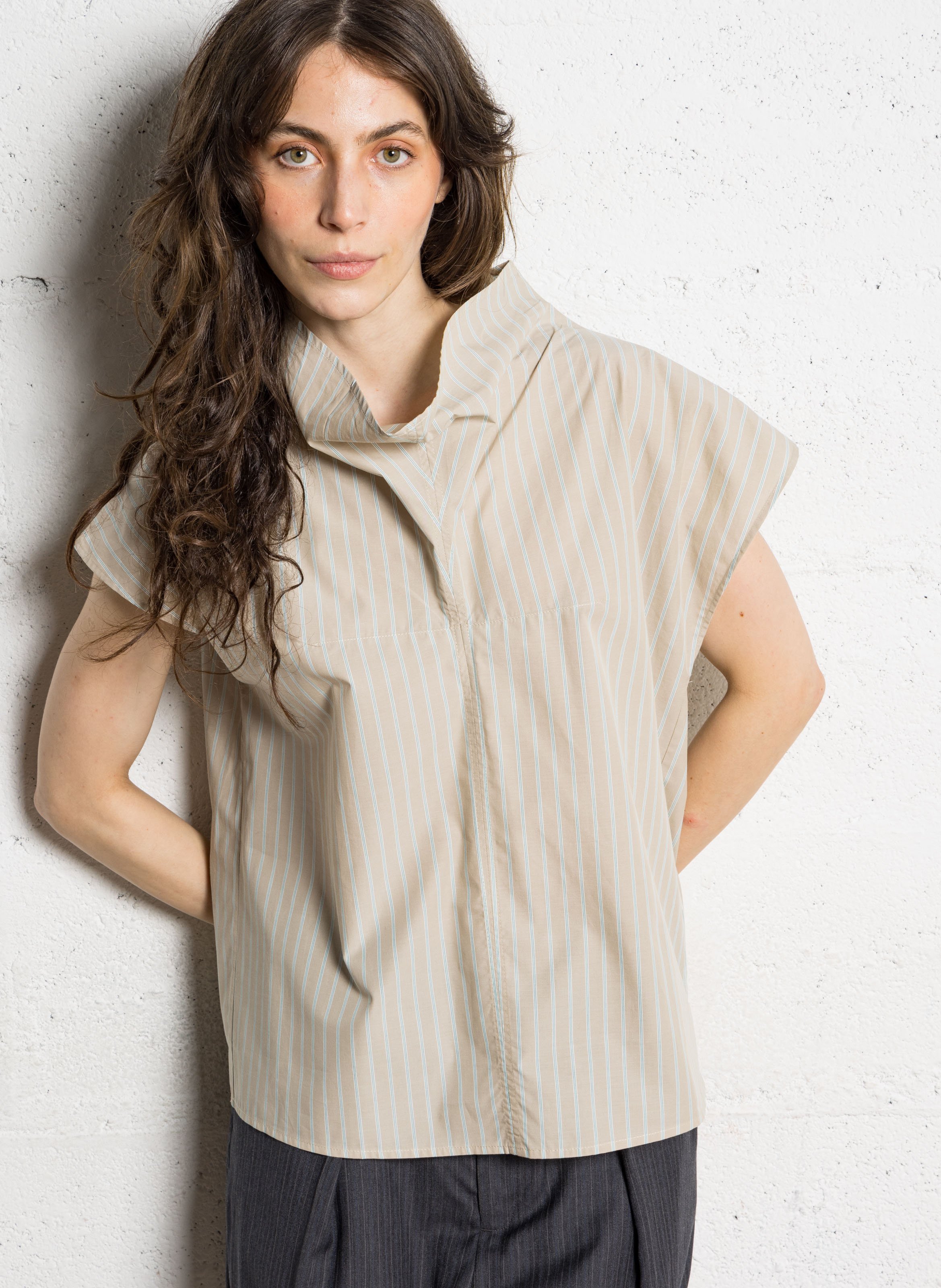 Top droit en coton bio SOEUR Multicolore