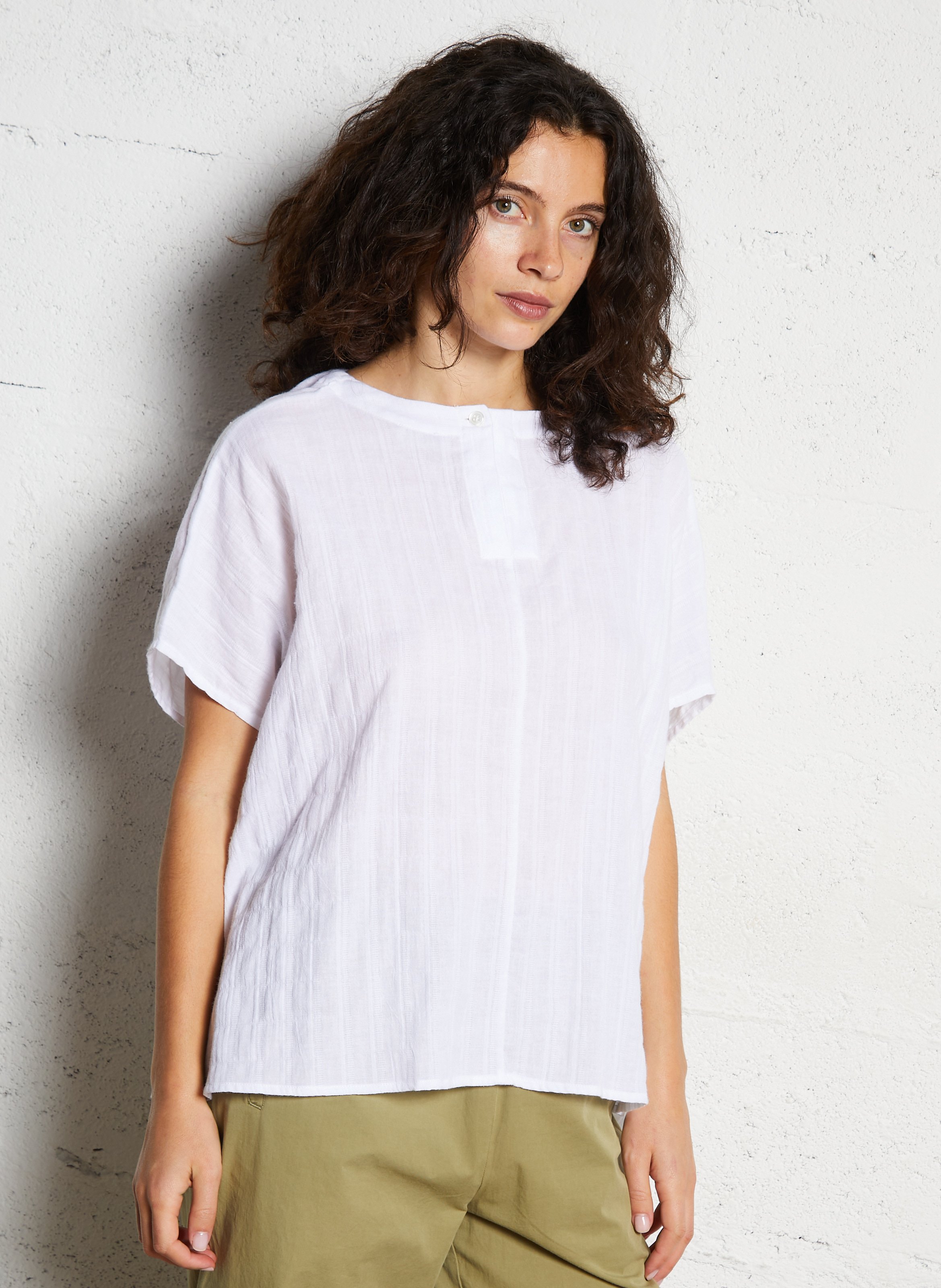 Weites Top mit Rundhalsausschnitt aus Wollmix JC SOPHIE