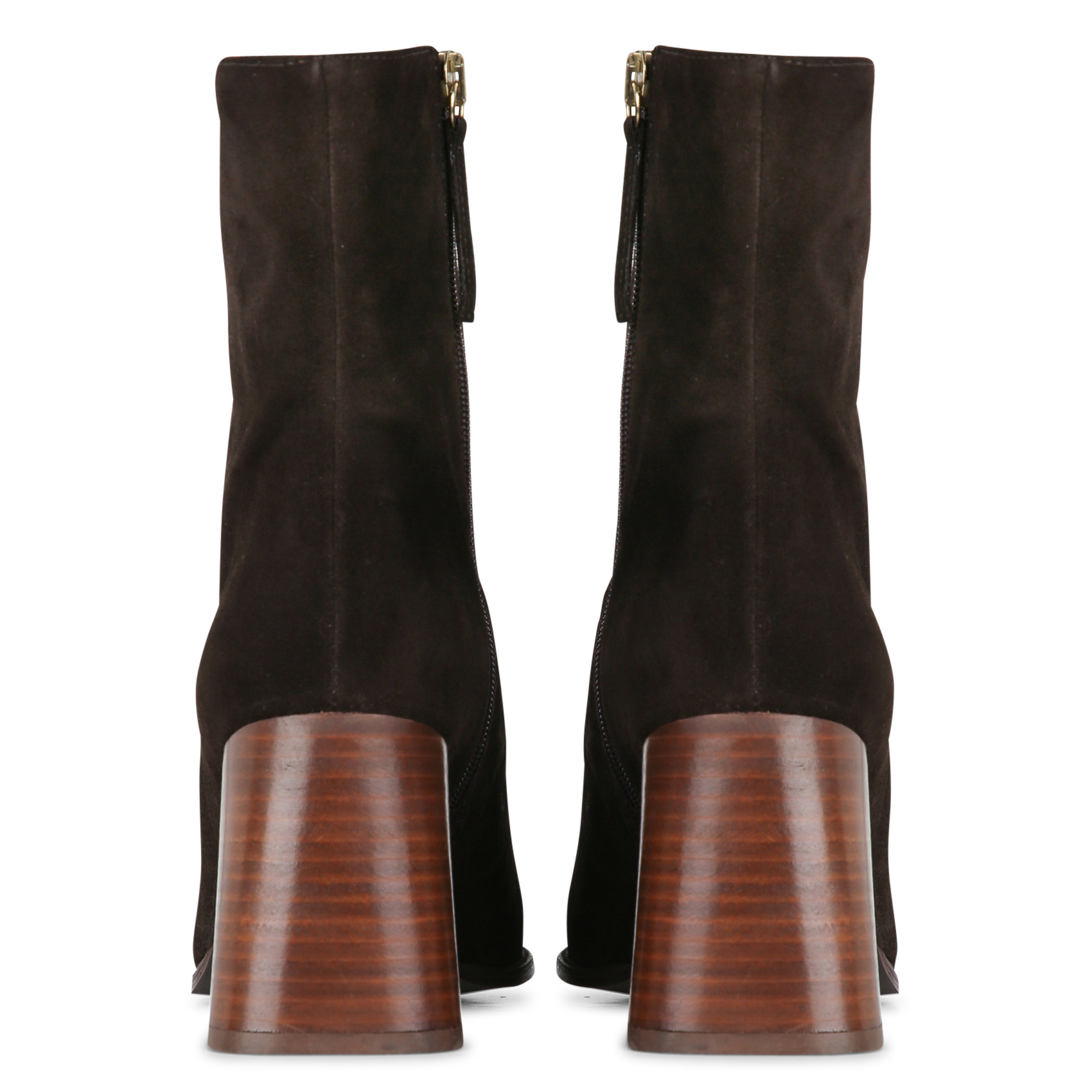 Bottines à bout pointu en cuir velours ANGEL ALARCON Marron