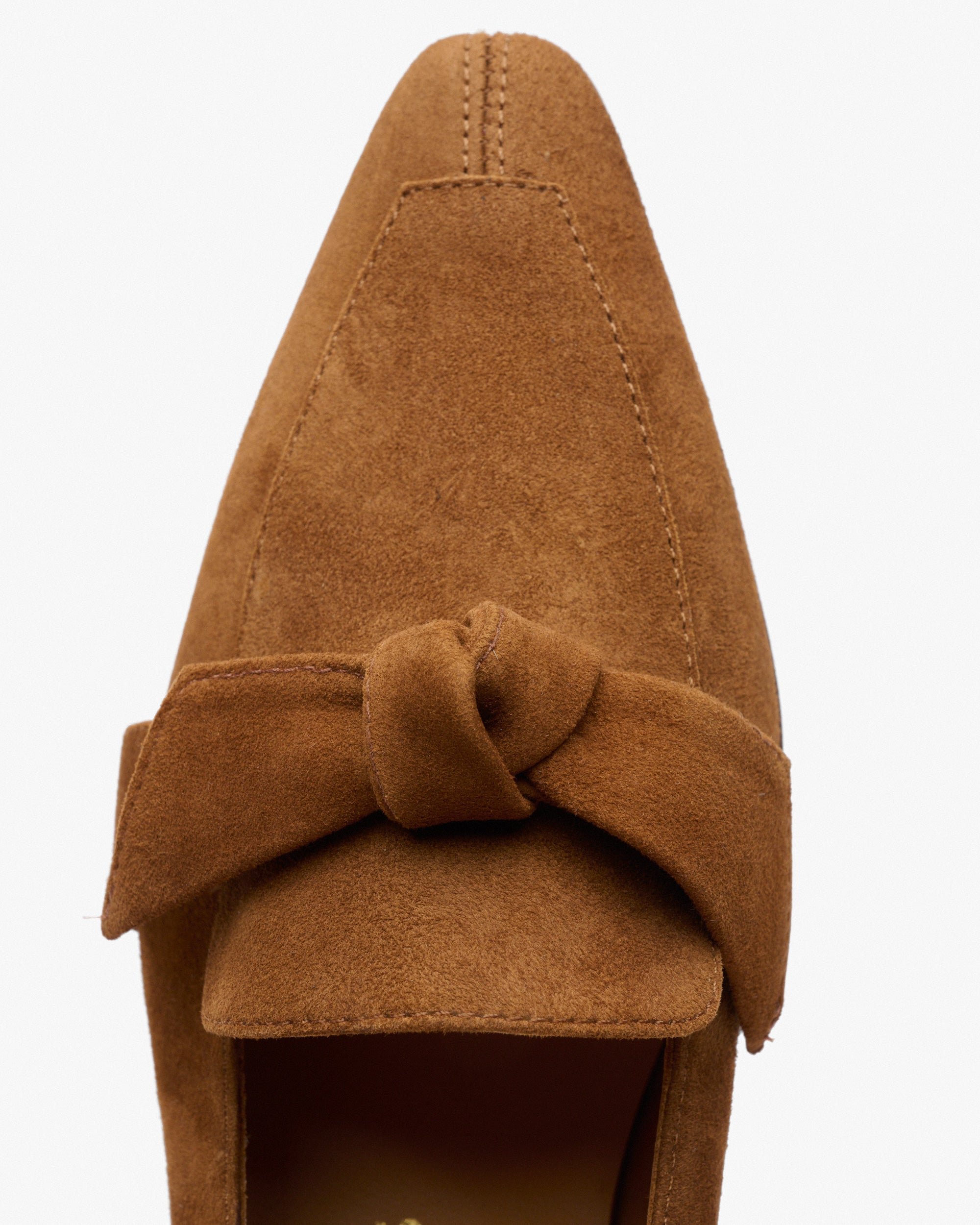 Brown suede pumps with bow PEDRO MIRALLES Brown