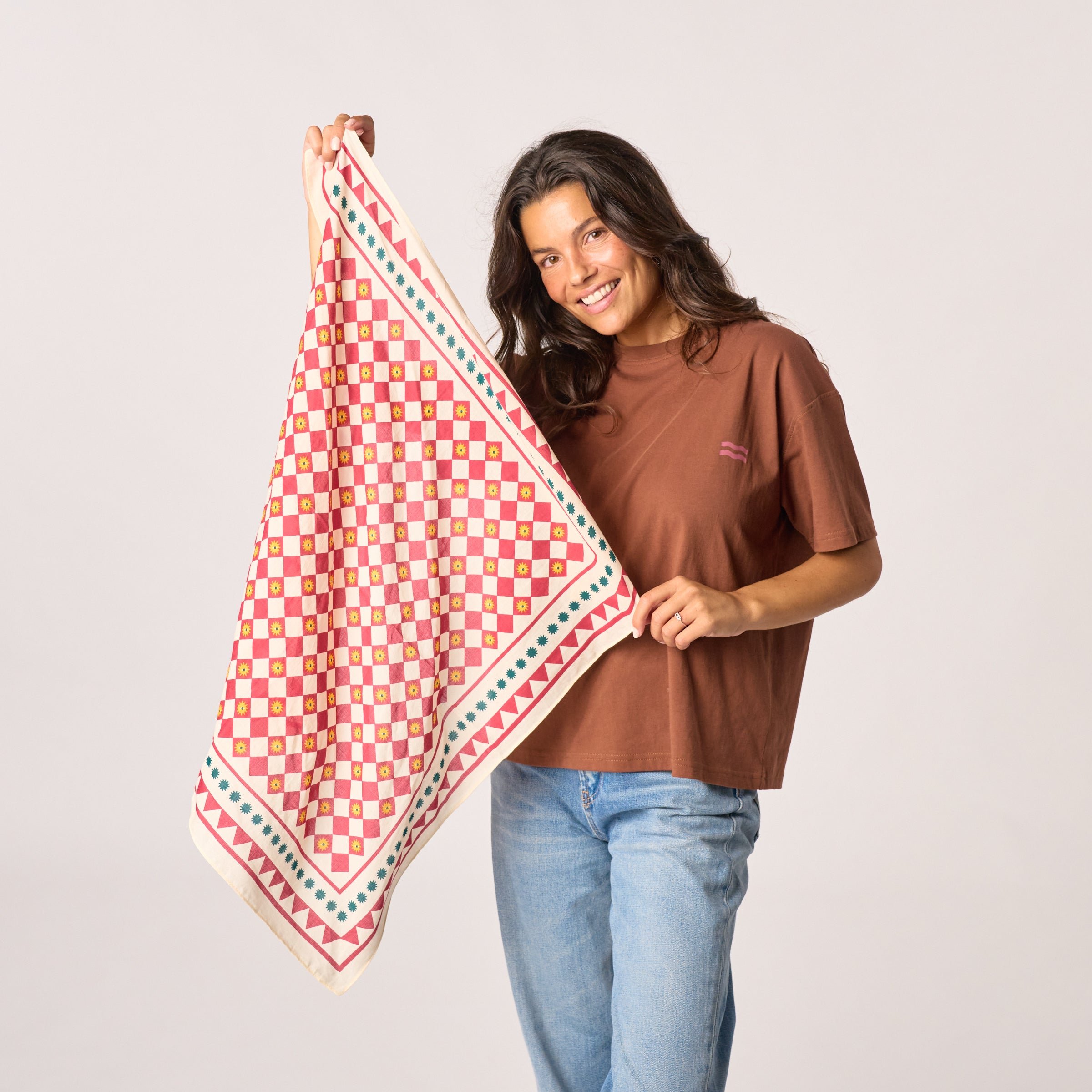 Small organic cotton Romanesque scarf BILLYBELT White