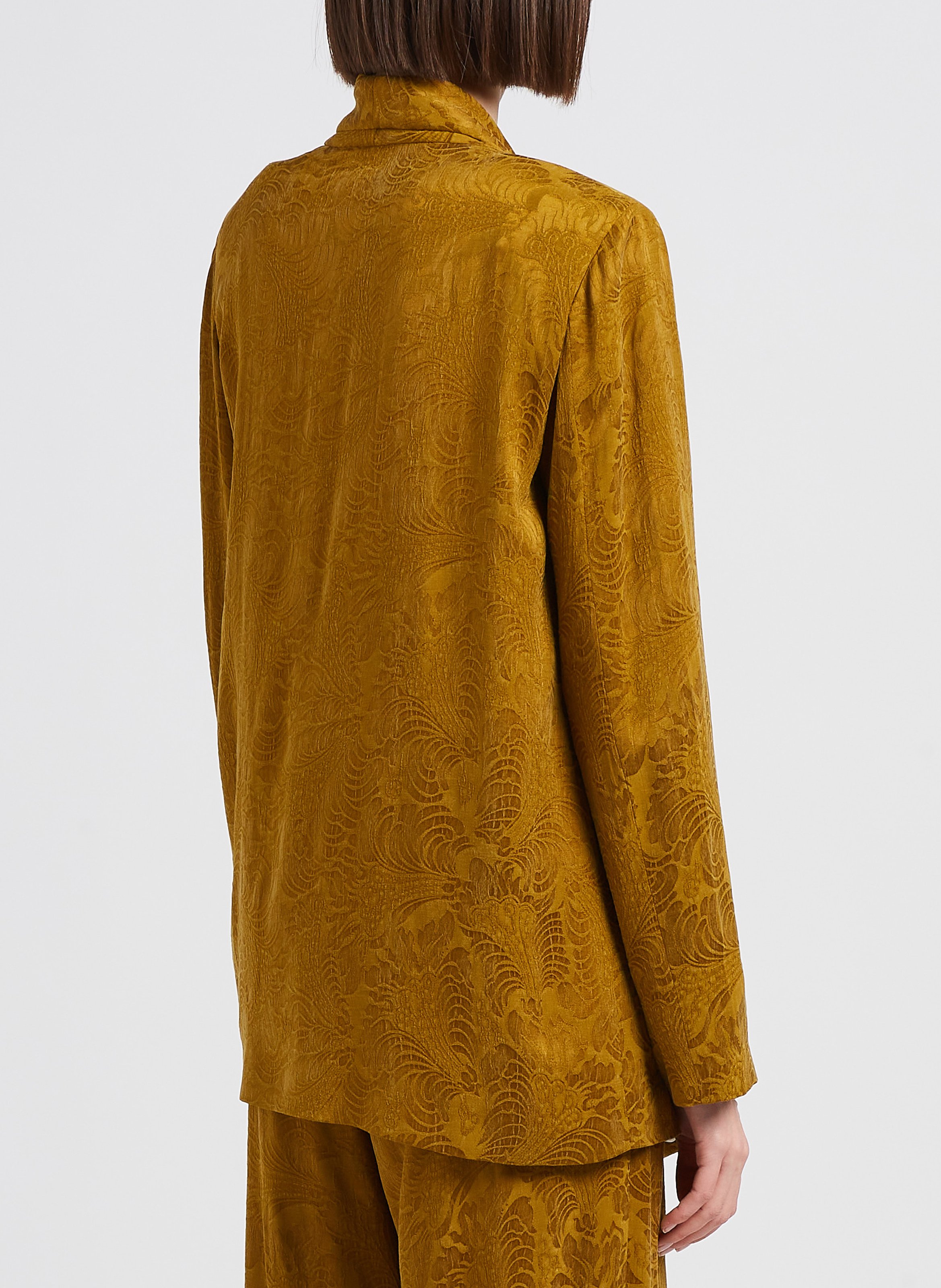 Veste col châle en jacquard MOMONI Marron