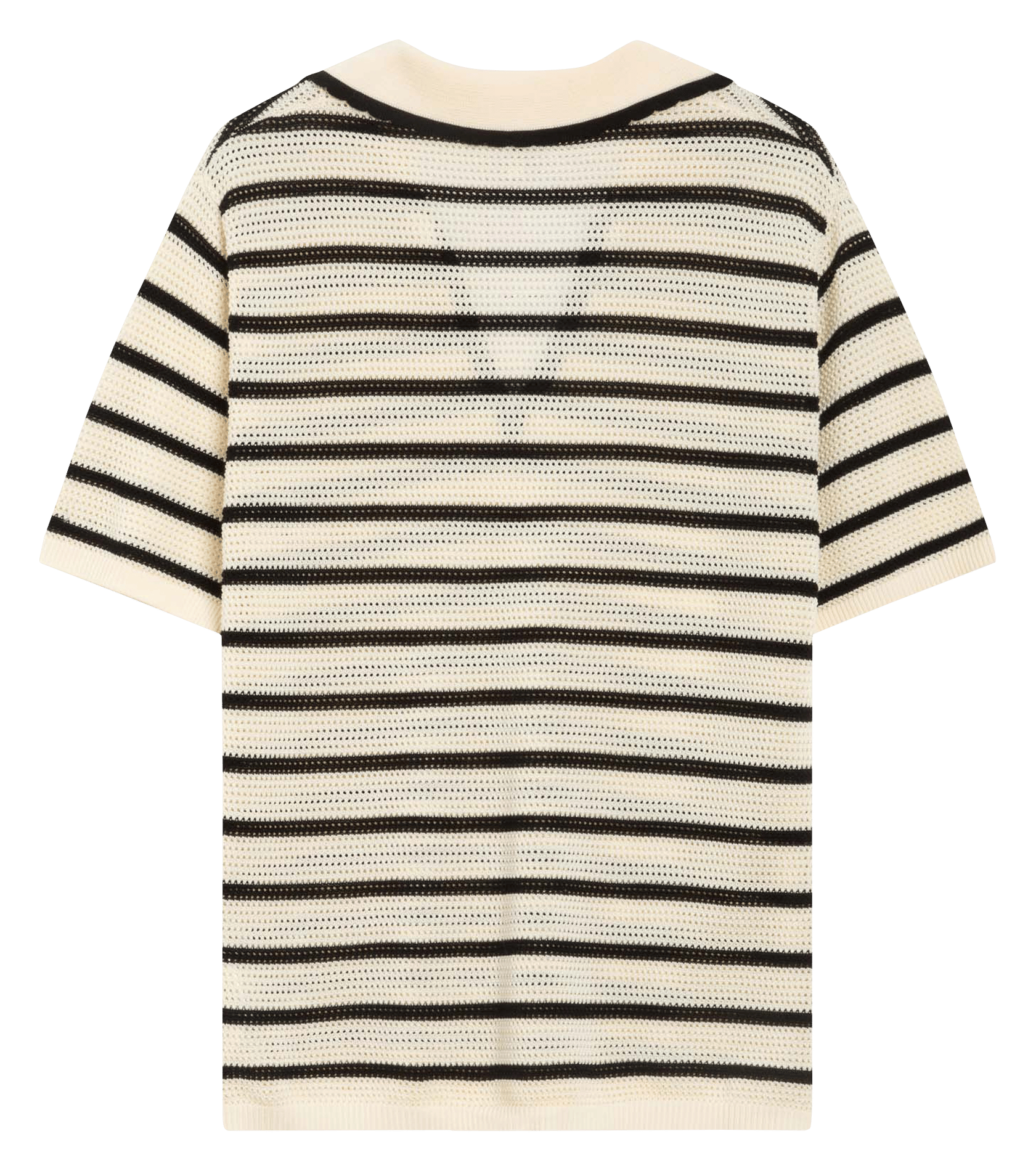 Top col polo en maille GRACE ET MILA Blanc