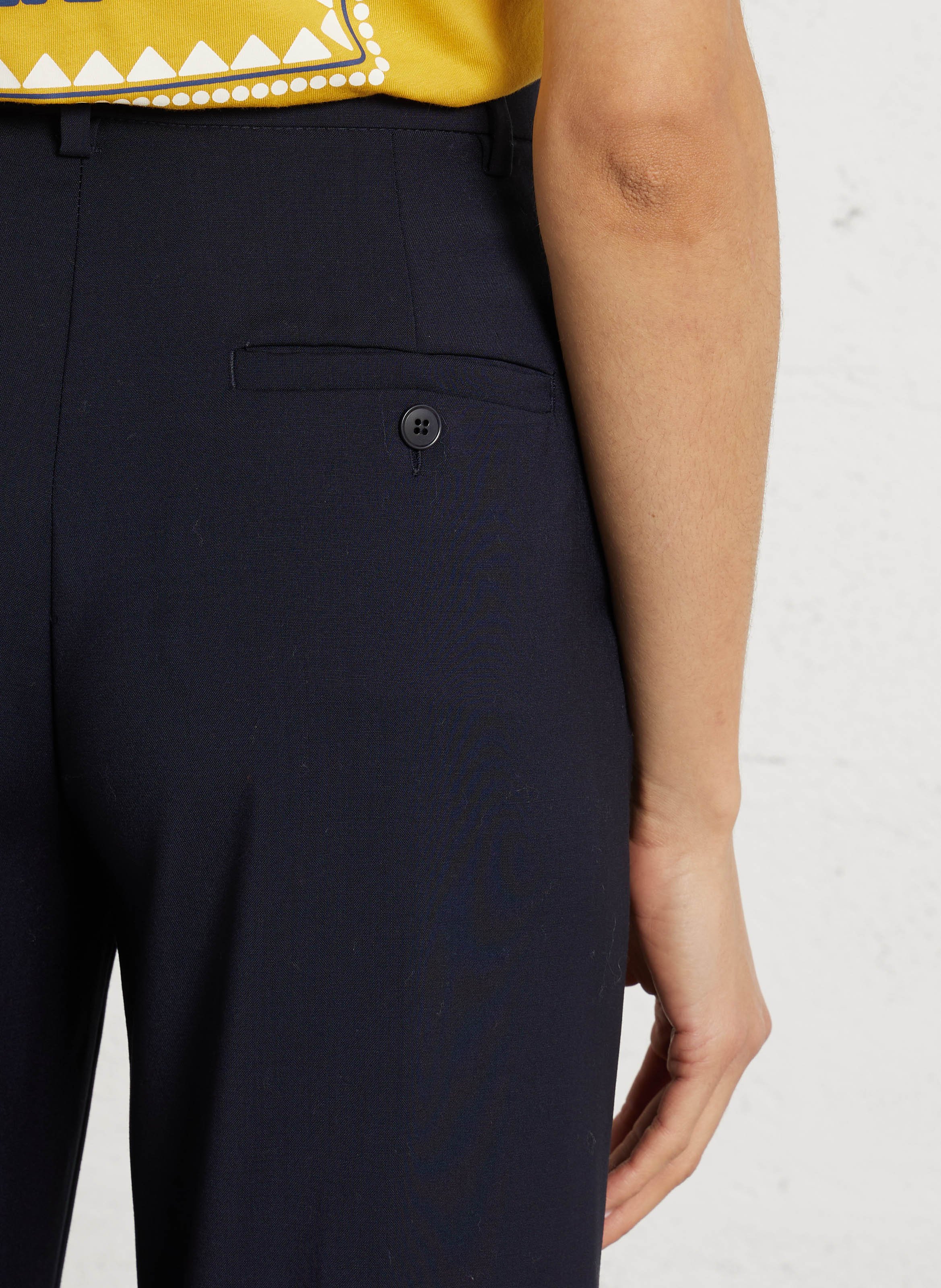 Wide woollen trousers MAX MARA WEEK END Blue