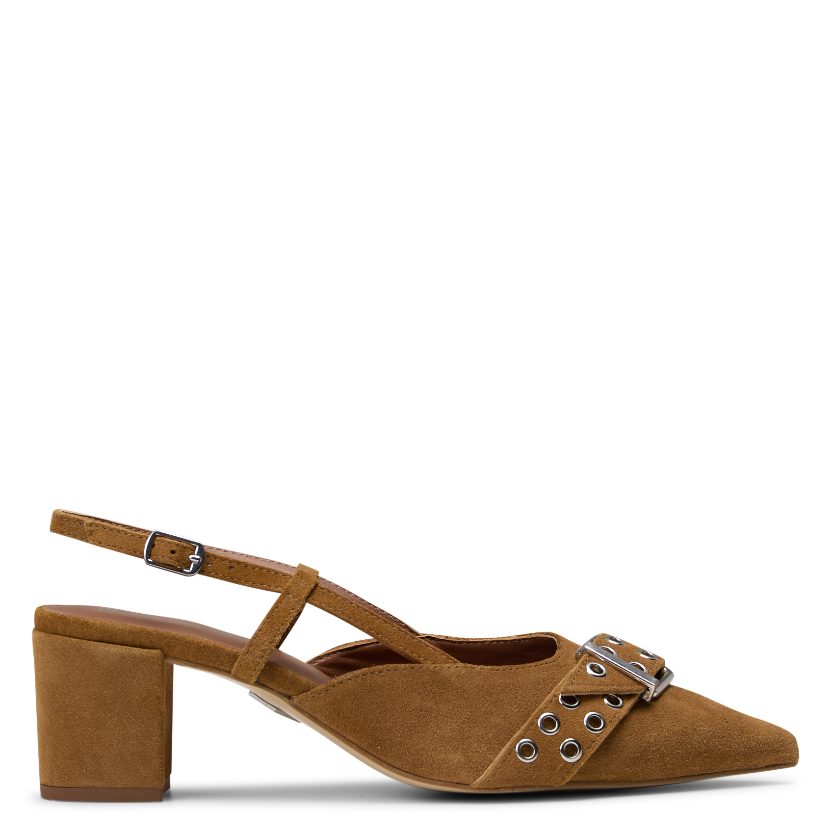 Suede heeled slingbacks IKKS Brown