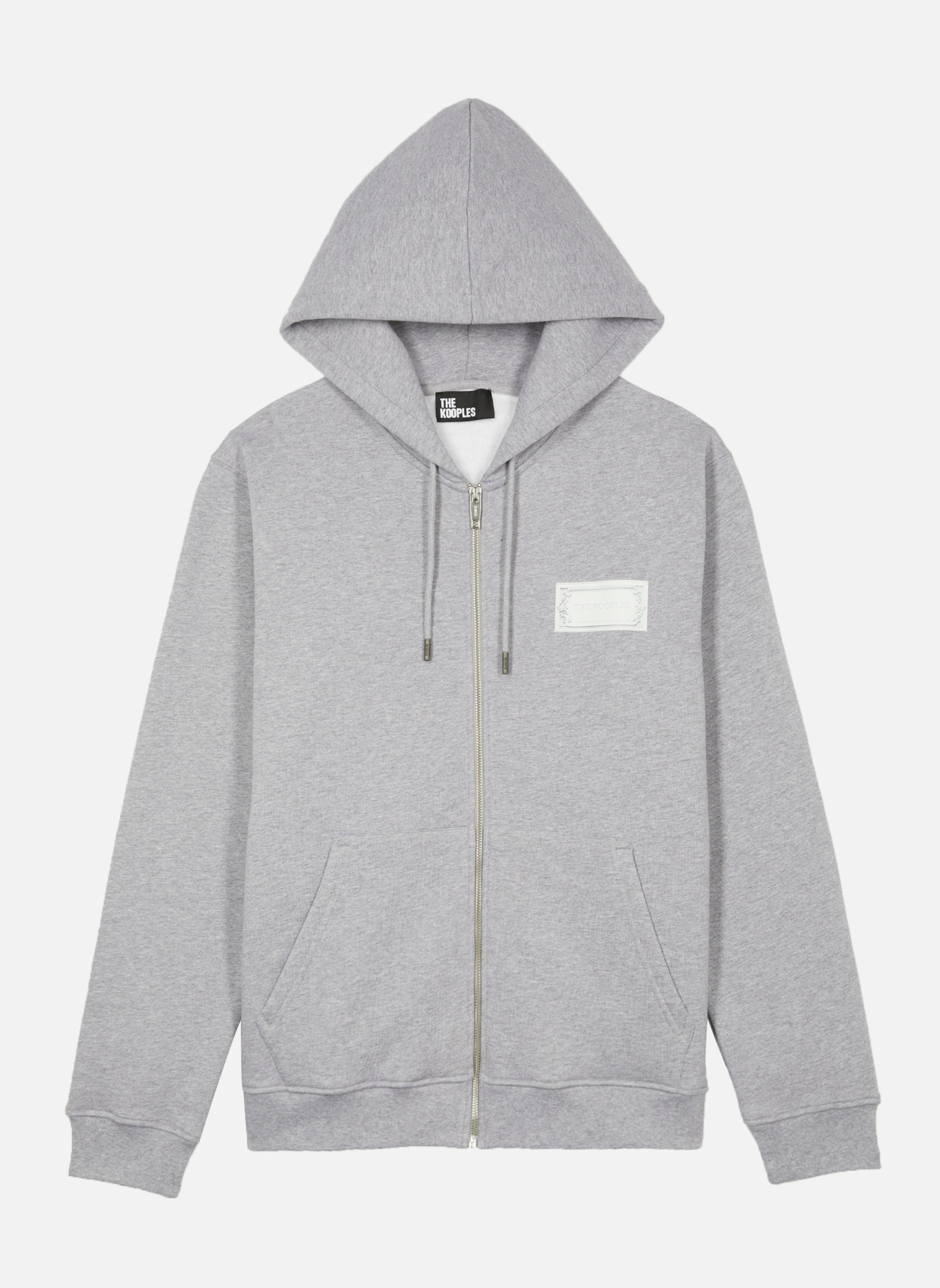Zip-up sweatshirt with screen printing THE KOOPLES Grey