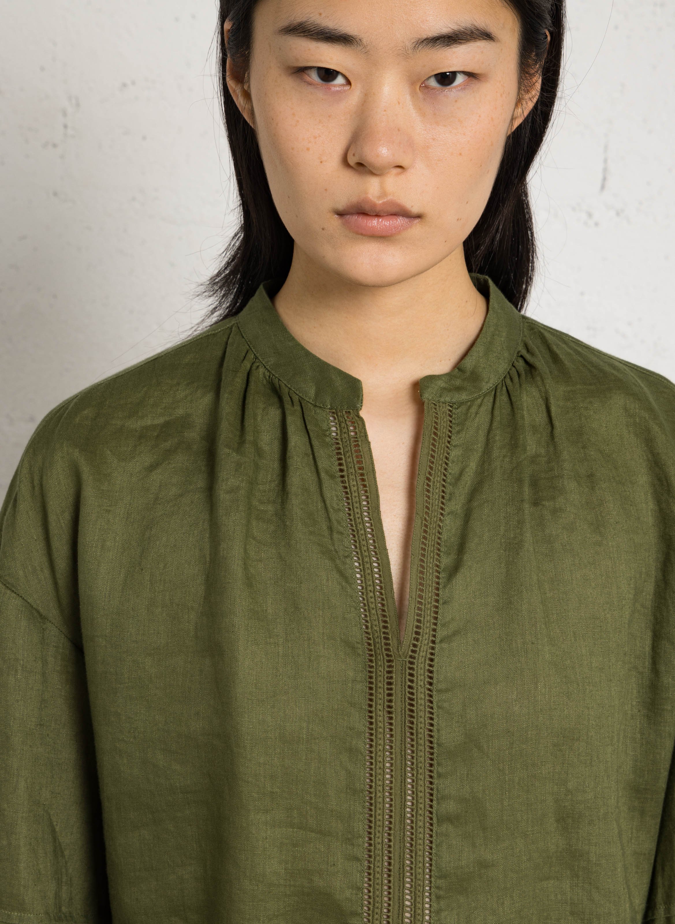 Weite Leinenbluse JC SOPHIE Grun