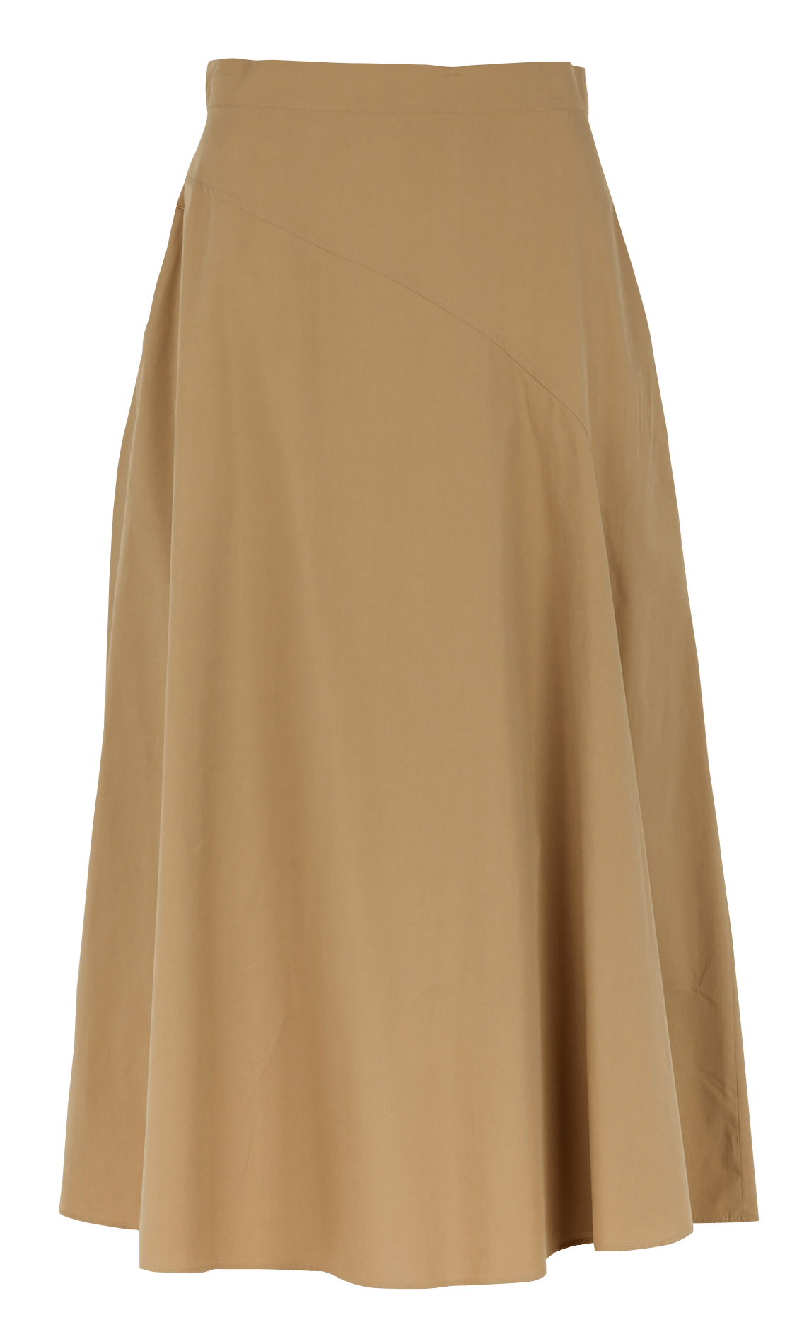 Jupe évasée taille haute unie MAX MARA WEEK END Marron