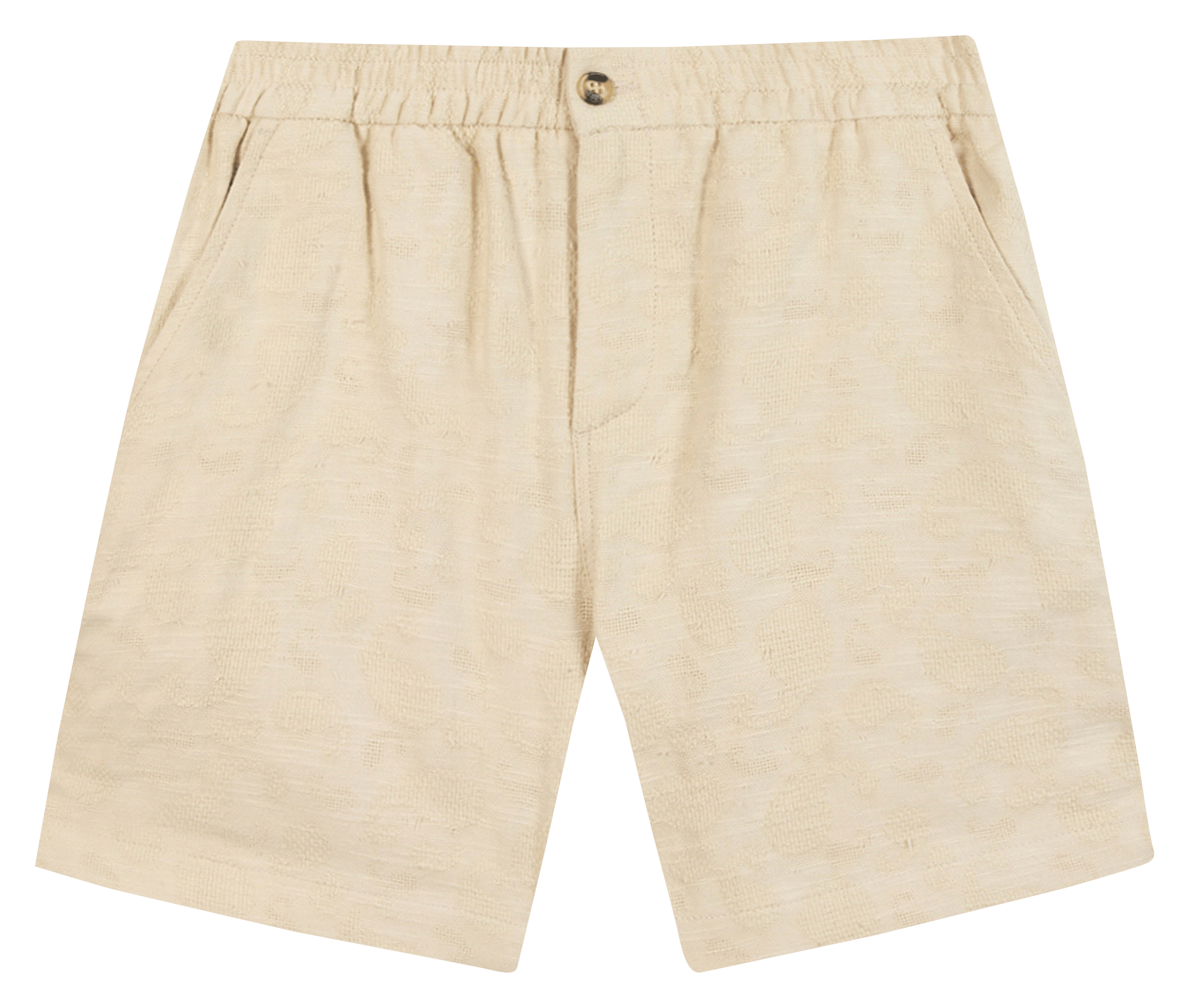 Short droit en coton mélangé FAGUO Beige