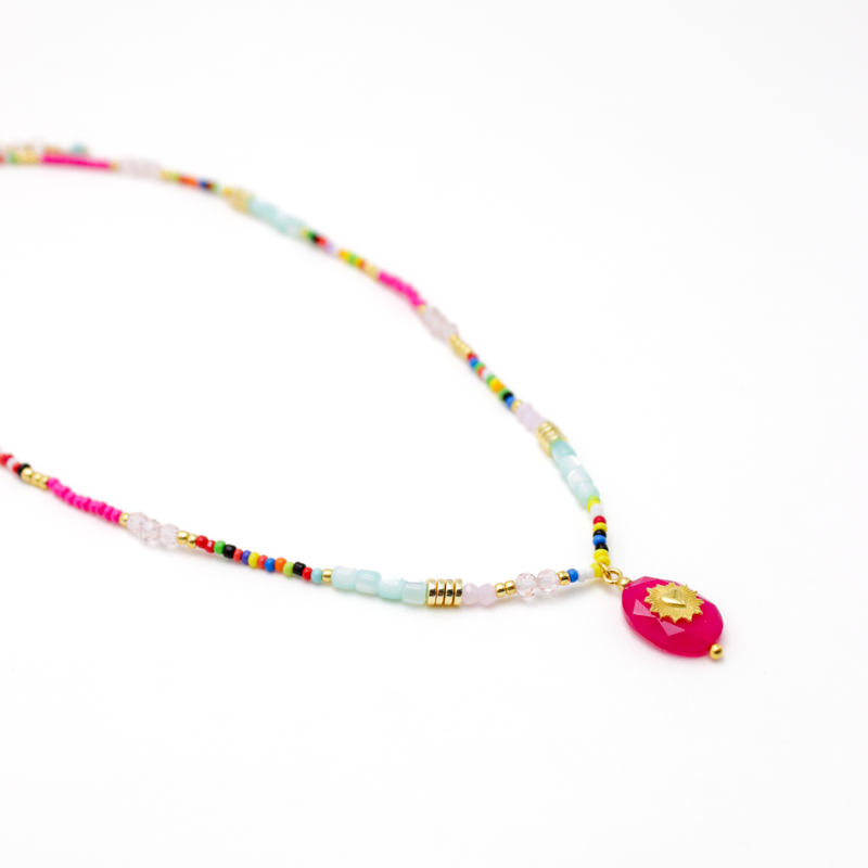 Collier perles ex voto - carla L'ATELIER DES DAMES Doré