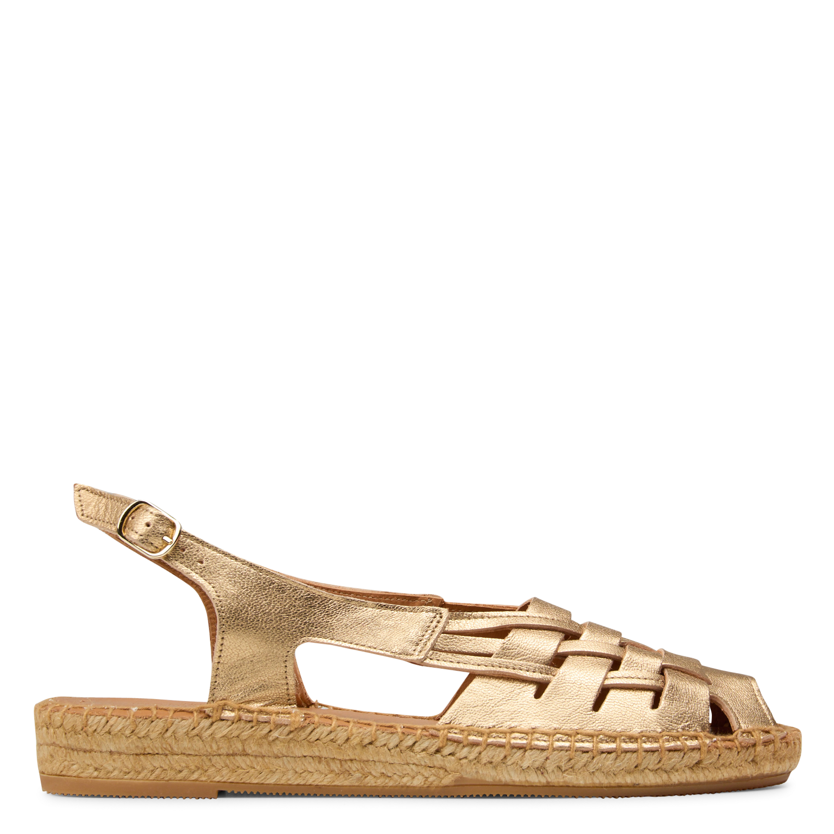 Leather espadrilles NAGUISA Golden
