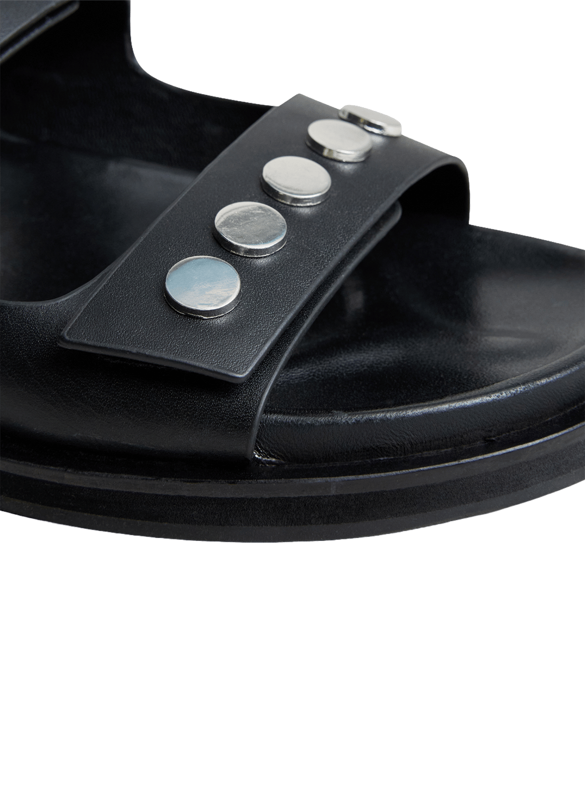 Sandales à brides avec rivets en cuir JONAK Noir