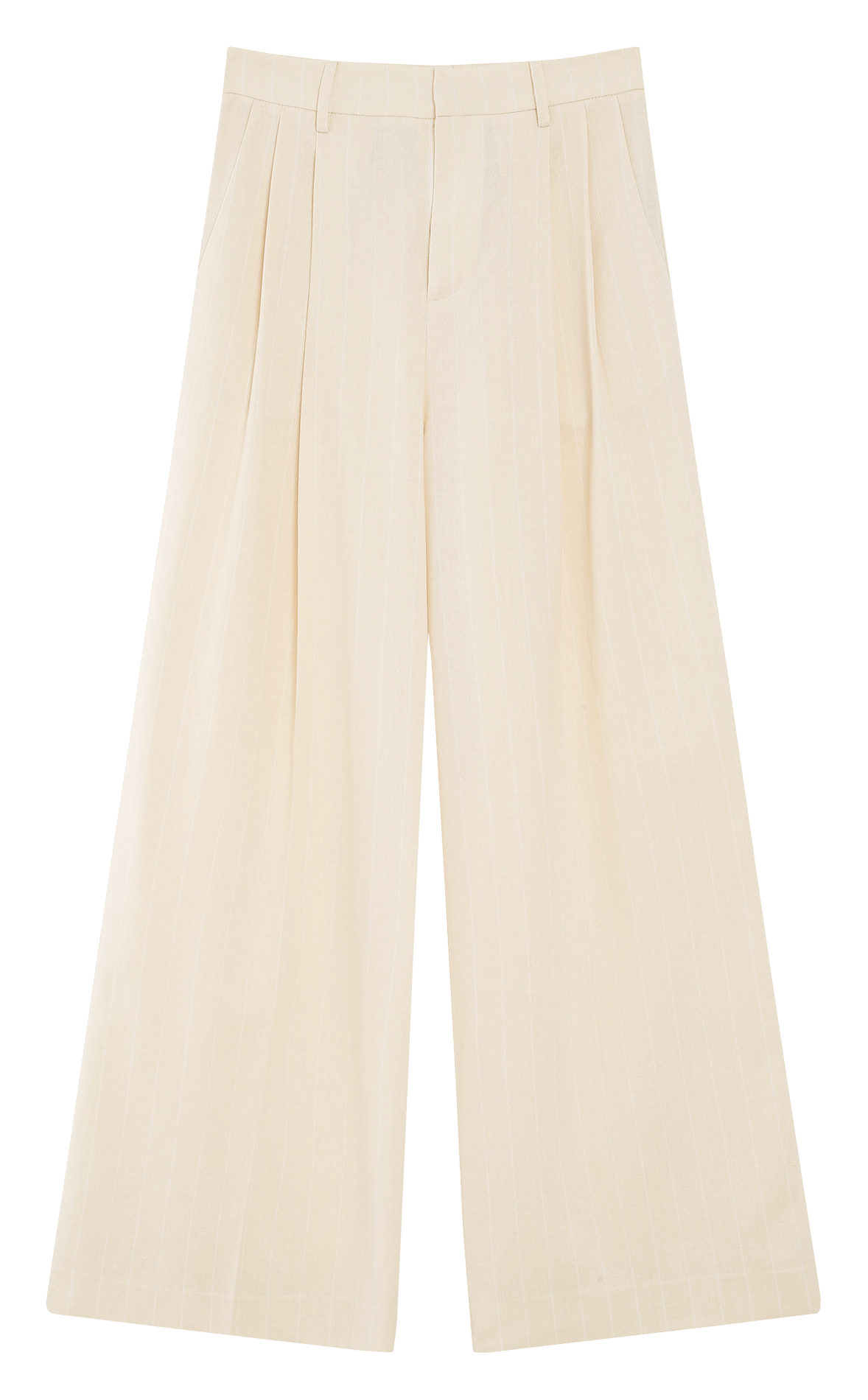 Pantalon large à rayures GRACE ET MILA Jaune