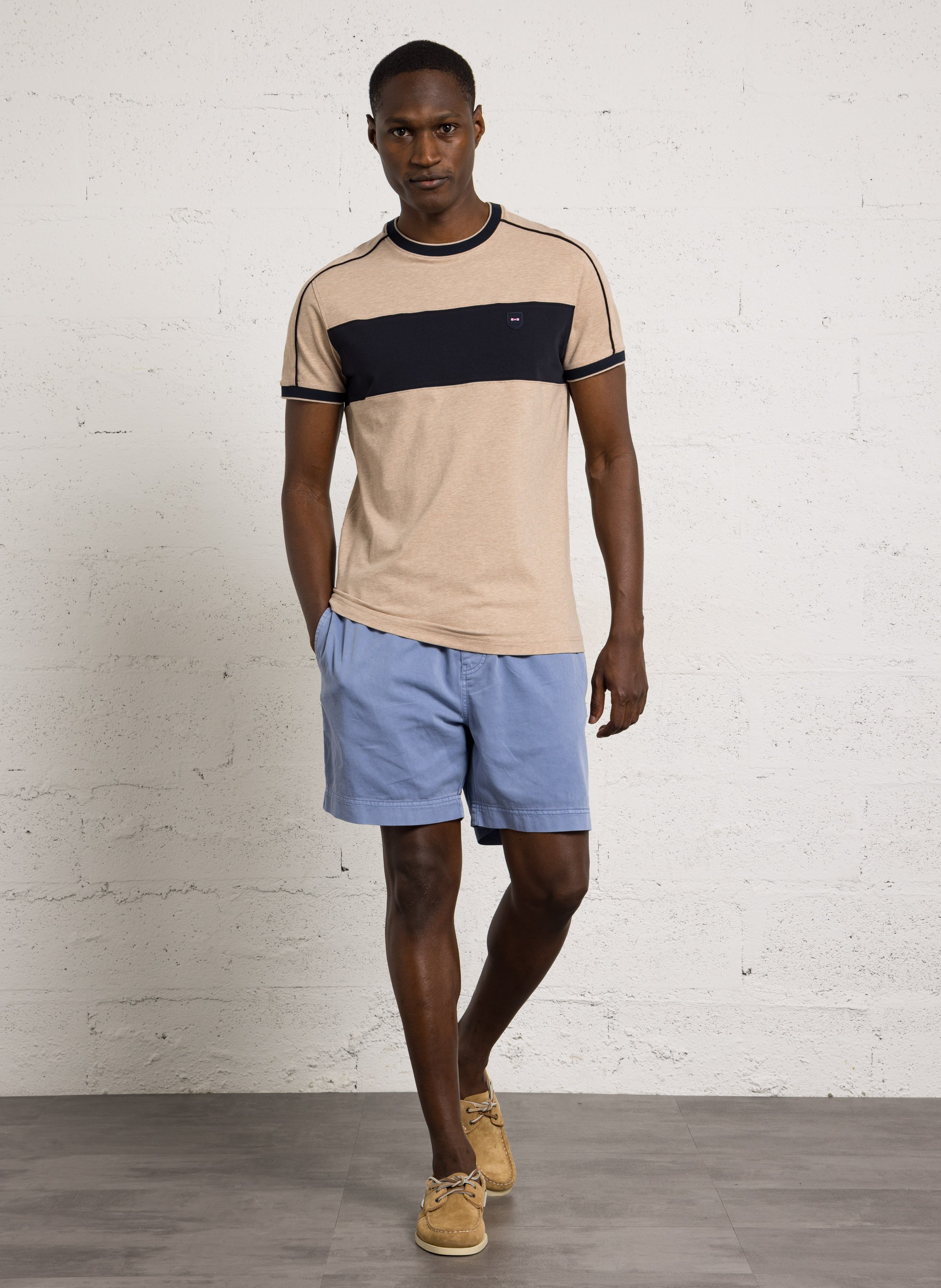 Elasticated cotton shorts GANT Blue