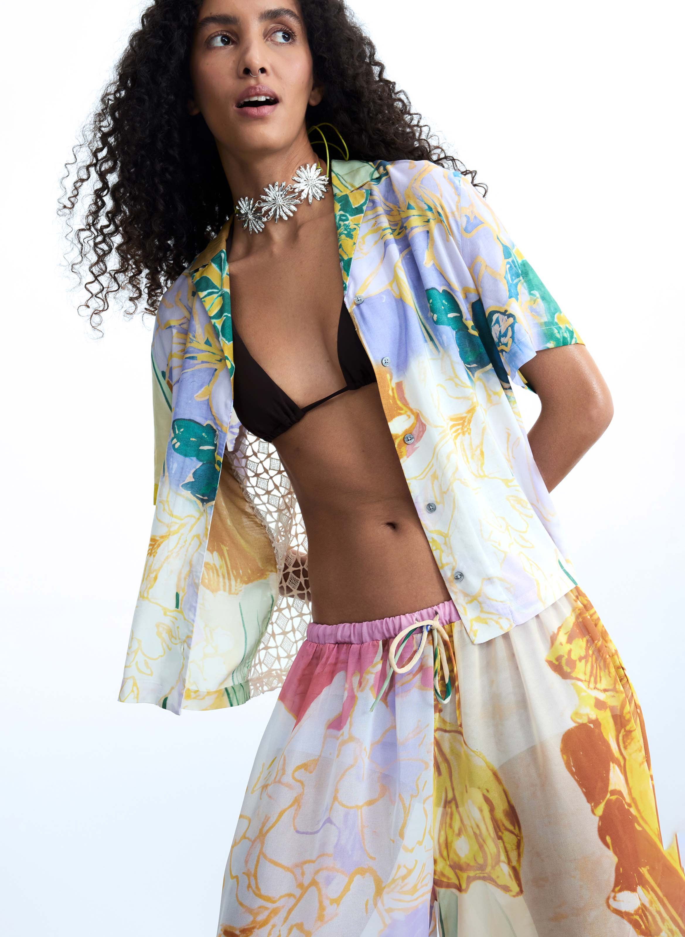 Pantalon ballon imprimé DESIGUAL Multicolore