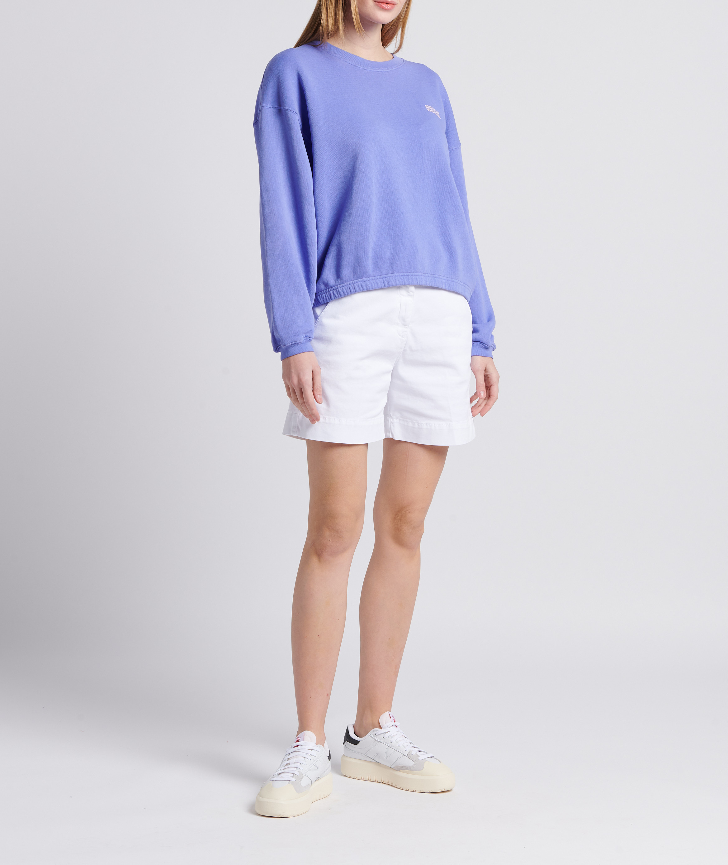 Short large en coton mélangé ACQUAVERDE Blanc