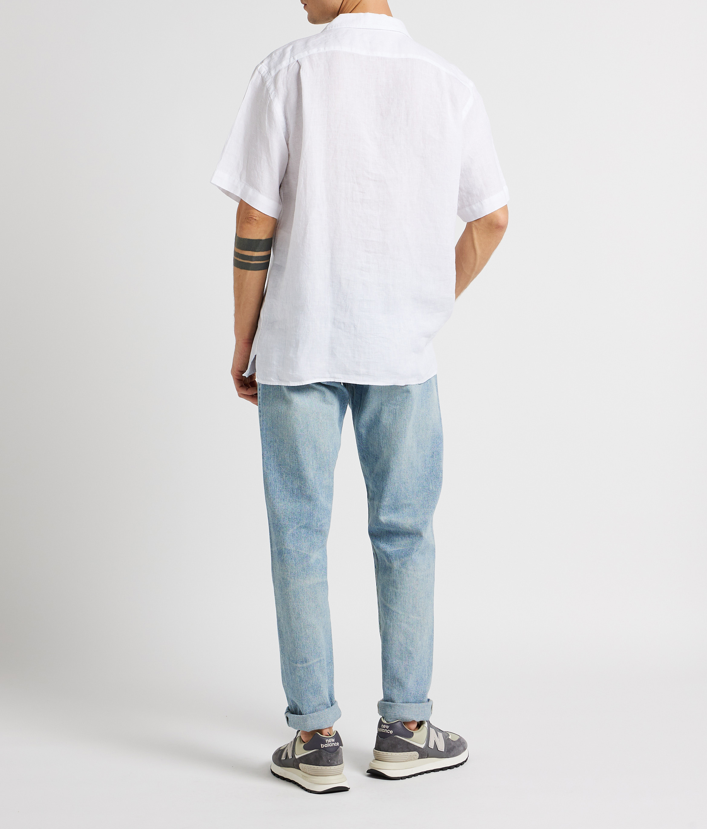 Linen shirt with classic collar HARTFORD White