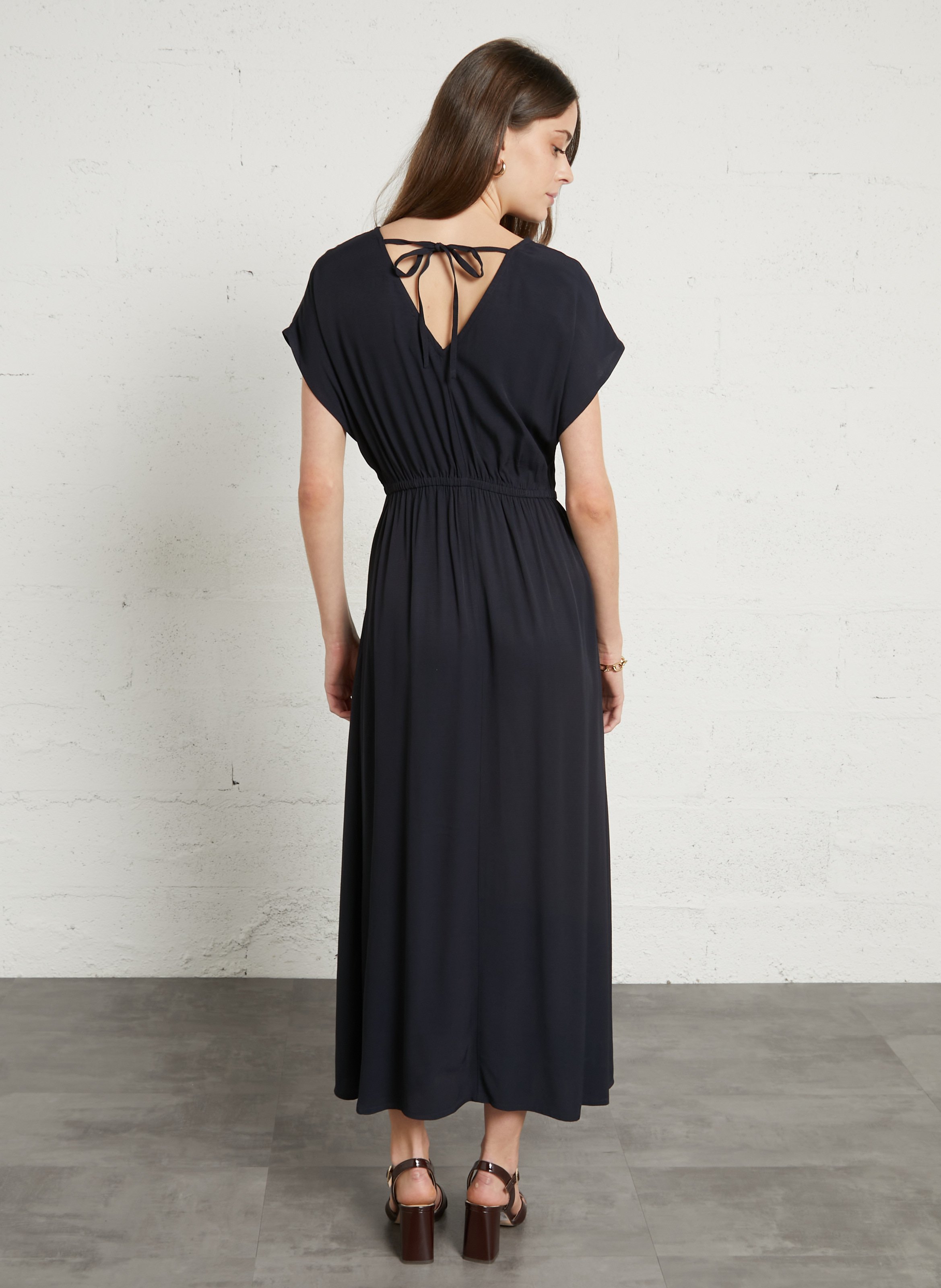 Long V-neck dress MAISON 123 Blue